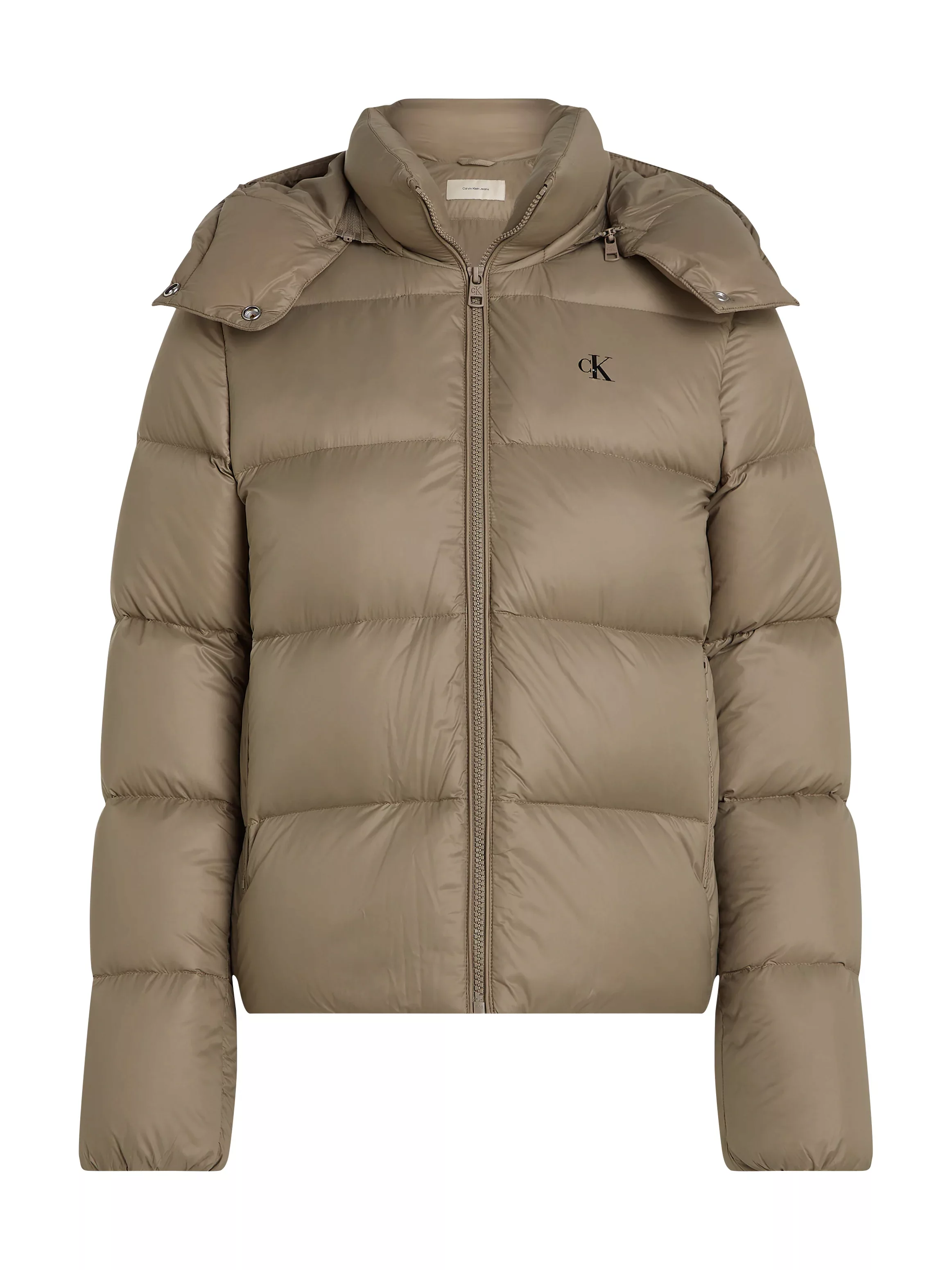 Calvin Klein Jeans Outdoorjacke "MW DOWN SHORT PUFFER", mit Kapuze, mit Log günstig online kaufen