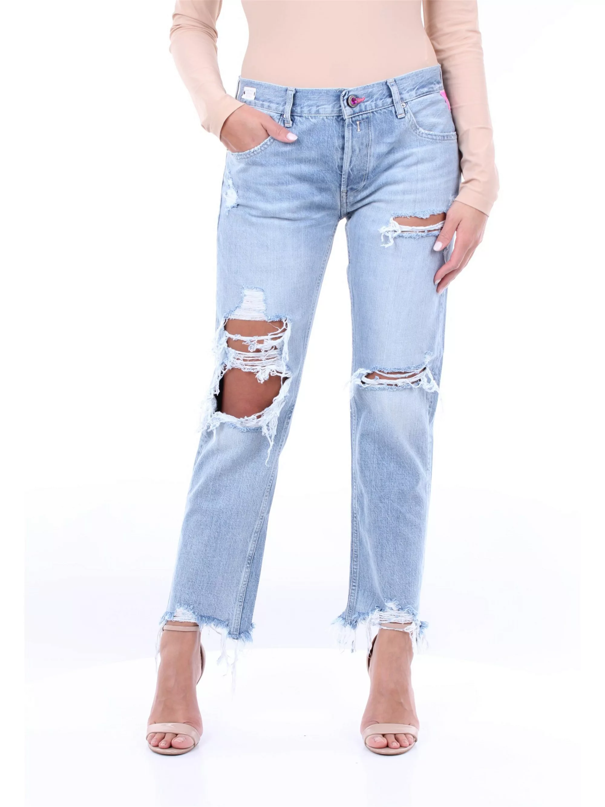 REPLAY gerade Damen Leichte Jeans Baumwolle günstig online kaufen