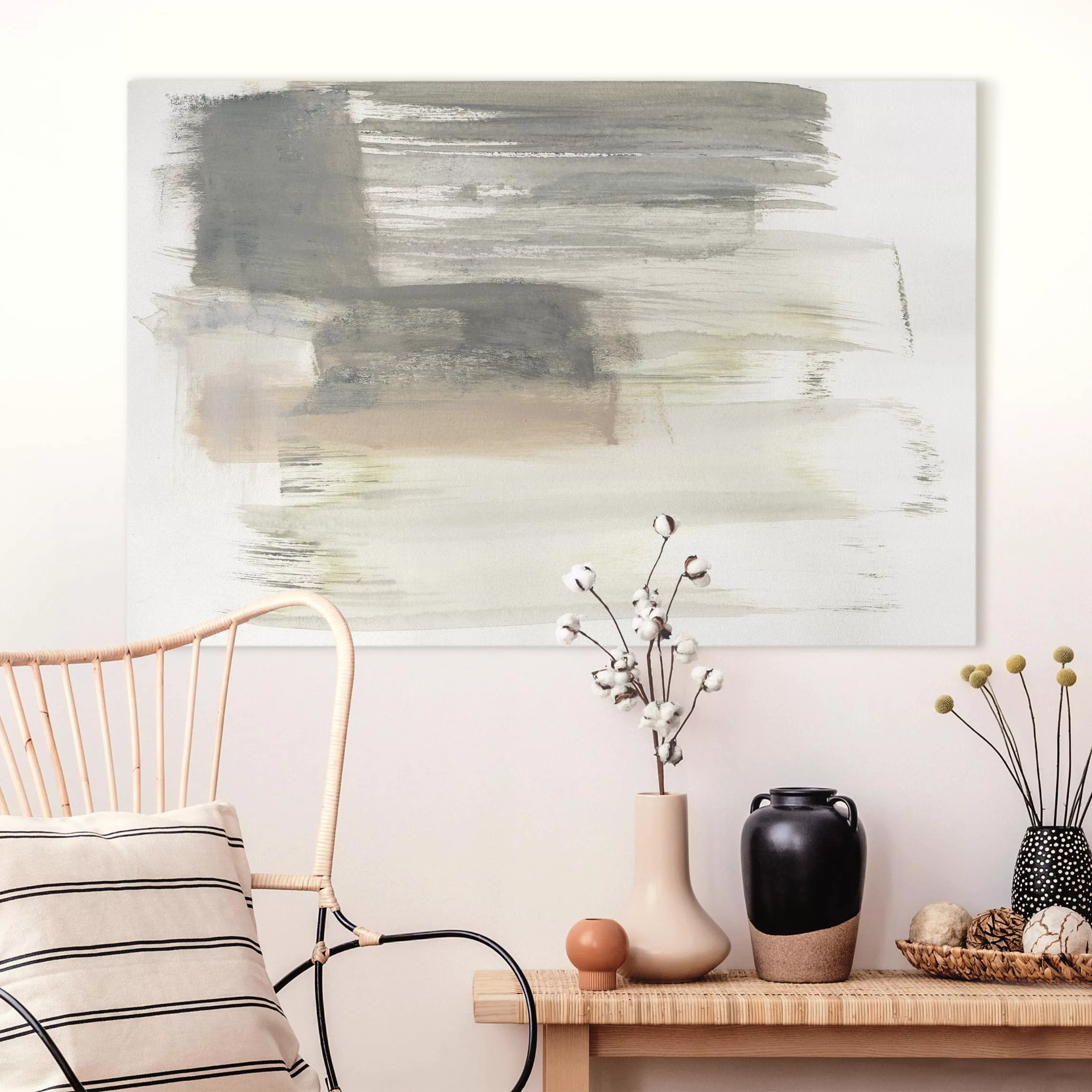 Leinwandbild Abstrakt - Querformat Ein Hauch von Pastell I günstig online kaufen