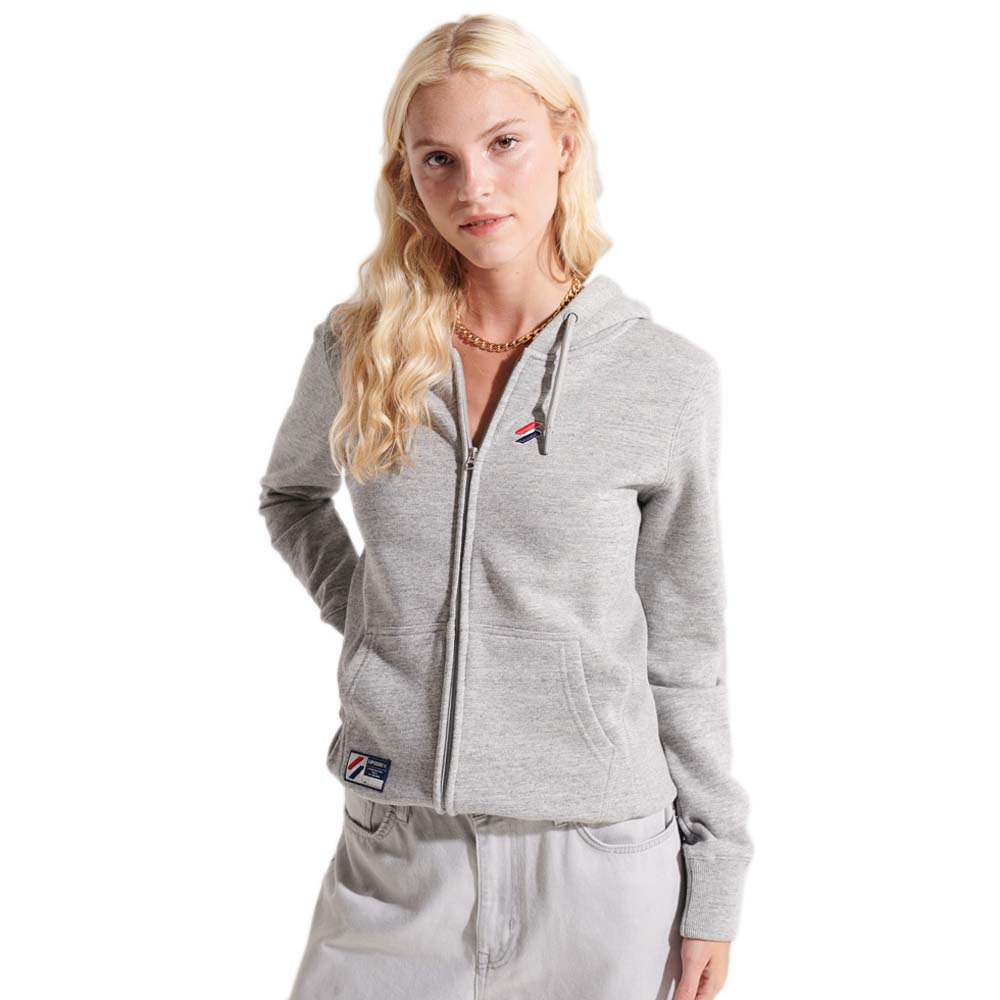 Superdry Code Essential Sweatshirt Mit Reißverschluss S Grey Slub Grindle günstig online kaufen