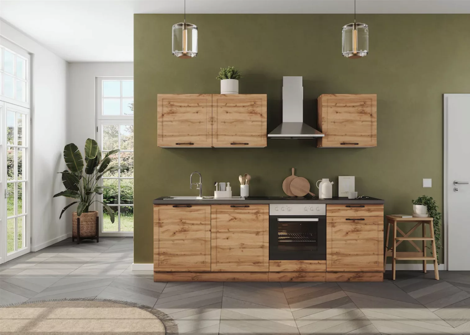 KOCHSTATION Küchenzeile "KS-Lani, mit MDF-Fronten", Breite 240 cm, wahlweis günstig online kaufen