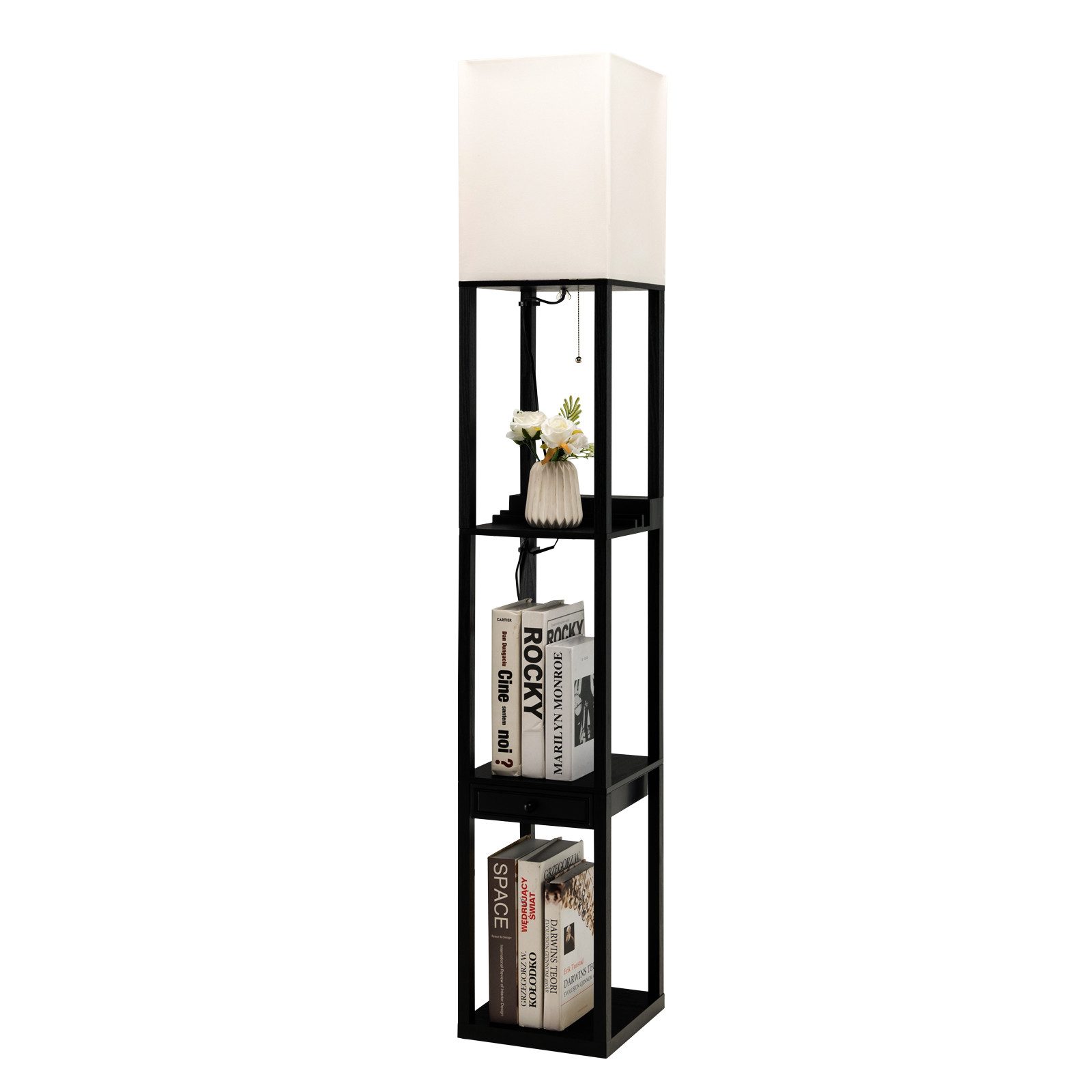 COSTWAY Stehlampe, LED wechselbar, mit 3-Ebenen günstig online kaufen