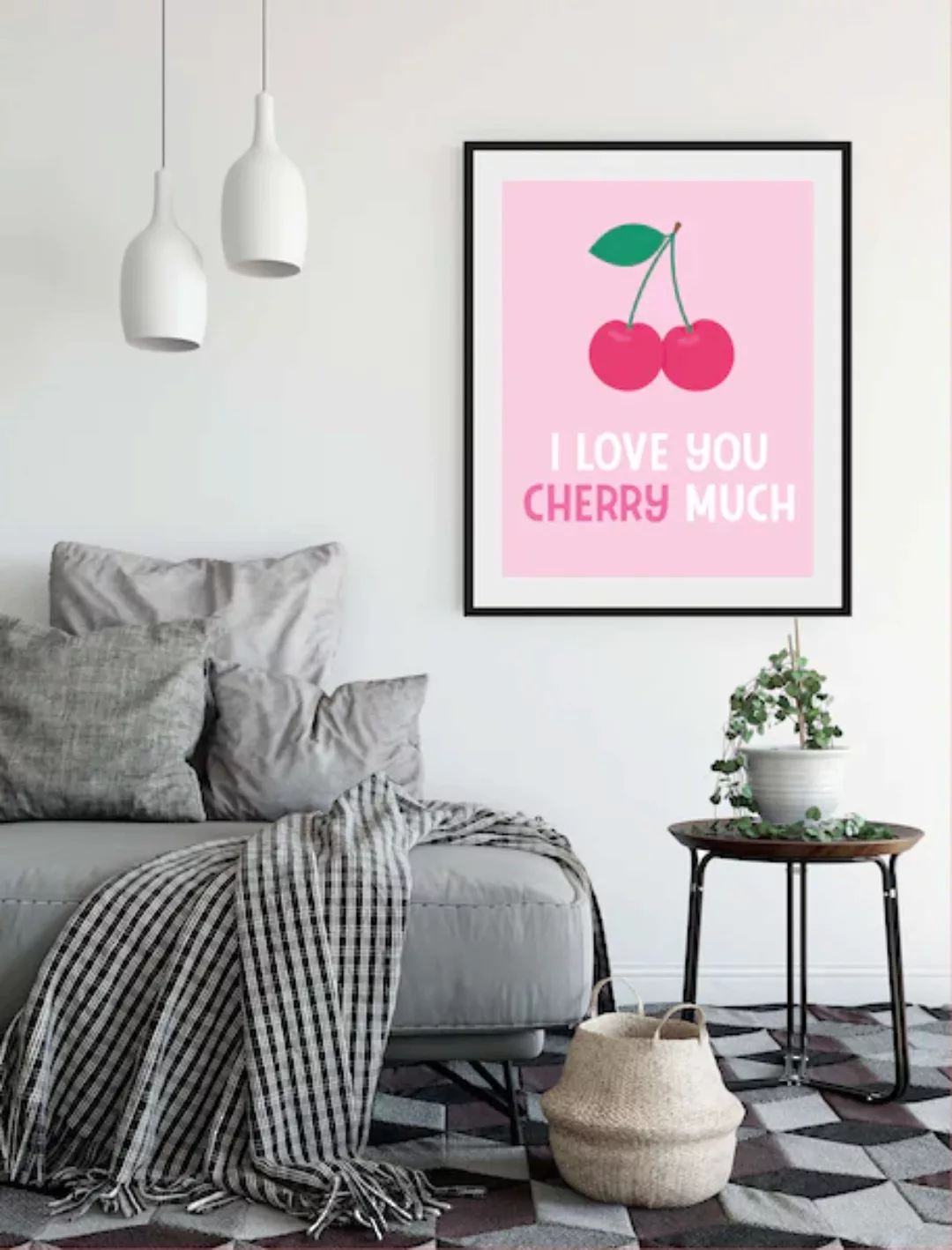 queence Bild "I LOVE YOU CHERRY MUCH", Schriftzug, (1 St.) günstig online kaufen