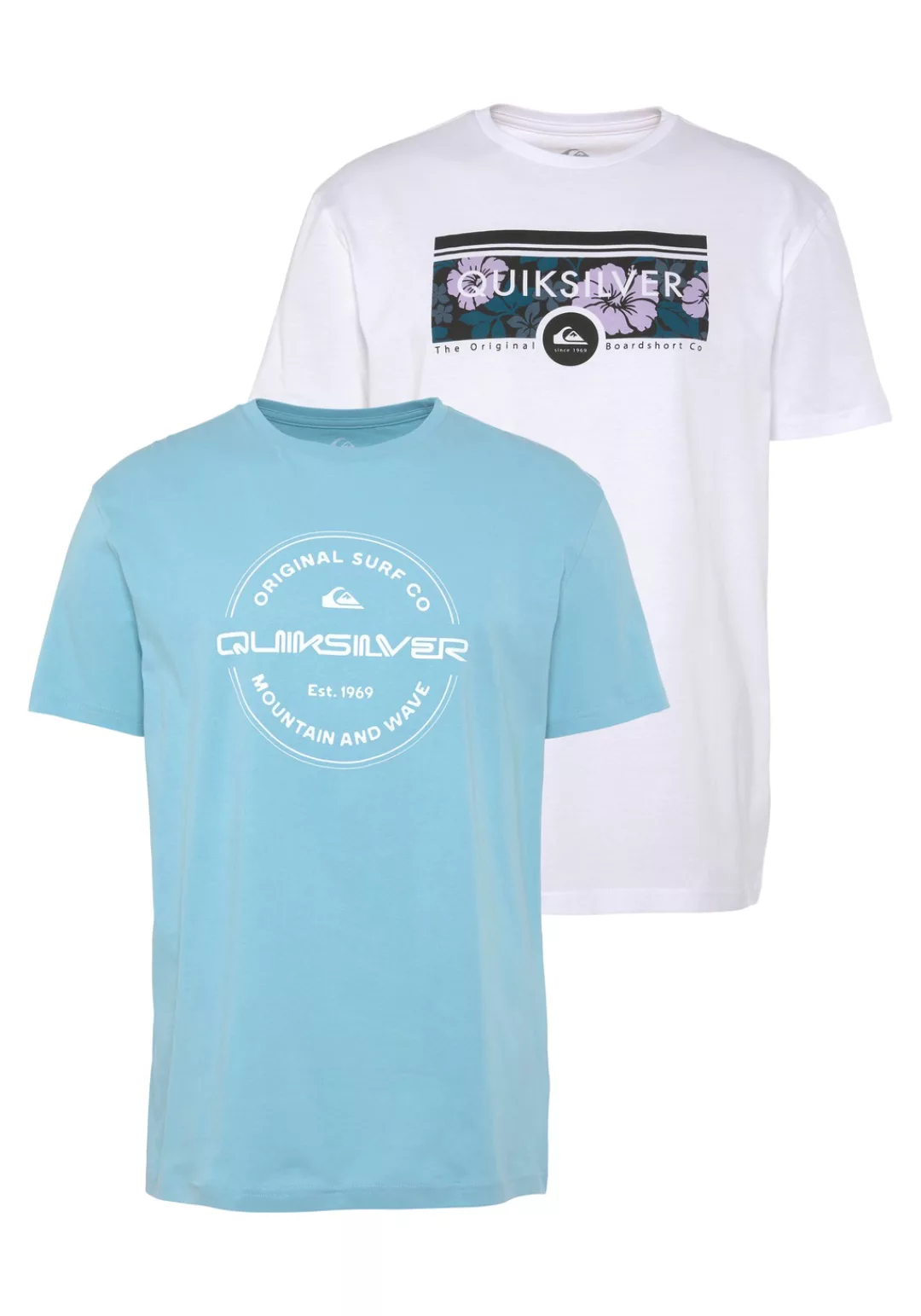 Quiksilver T-Shirt "Herren Doppelpack mit Logodruck", (Packung, 2 tlg.) günstig online kaufen