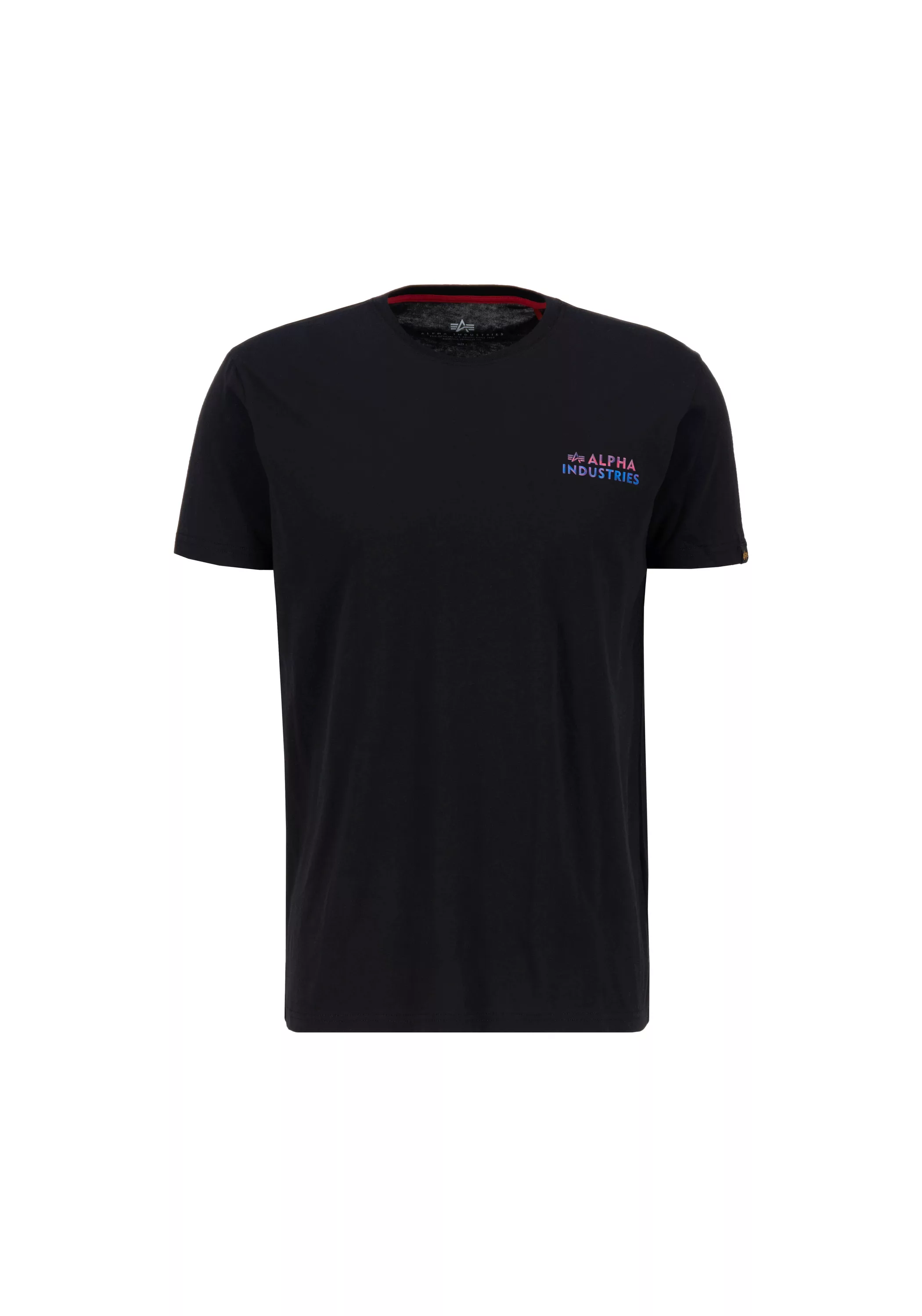 Alpha Industries T-Shirt - Kurzarm Shirt mit Logoschriftzug - Holographic S günstig online kaufen