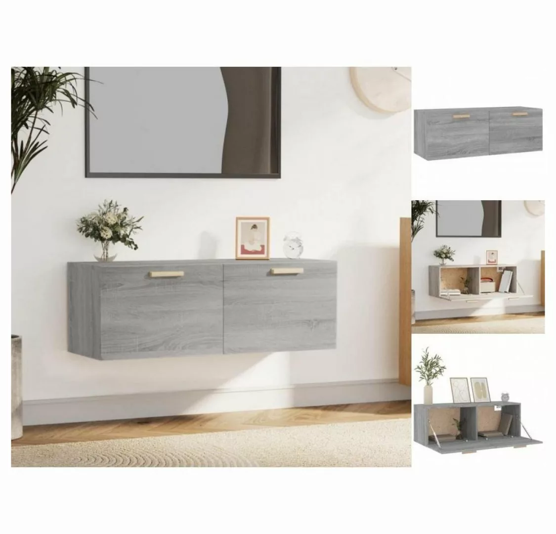 vidaXL Fächerschrank Wandschrank Grau Sonoma 100x36,5x35 cm Holzwerkstoff ( günstig online kaufen