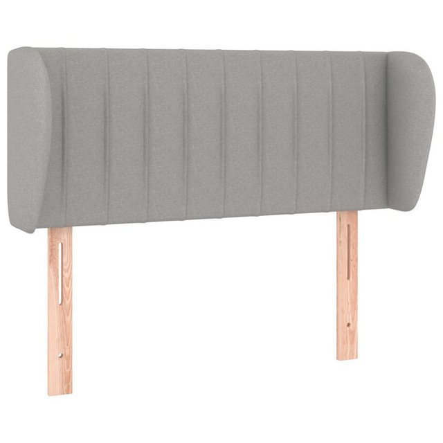 vidaXL Bett, Kopfteil mit Ohren Hellgrau 83x23x78/88 cm Stoff günstig online kaufen