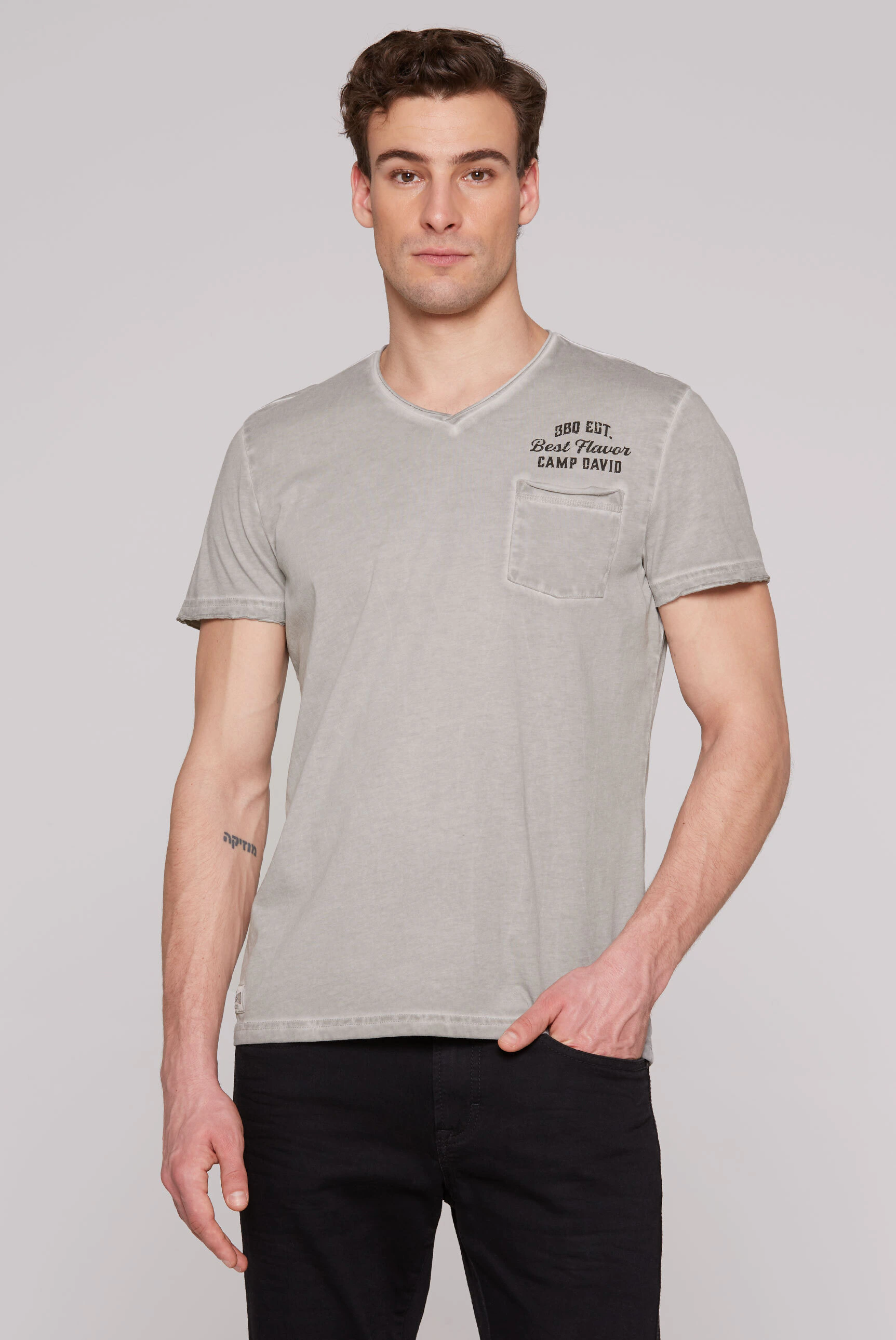 CAMP DAVID V-Shirt, mit Brusttasche günstig online kaufen