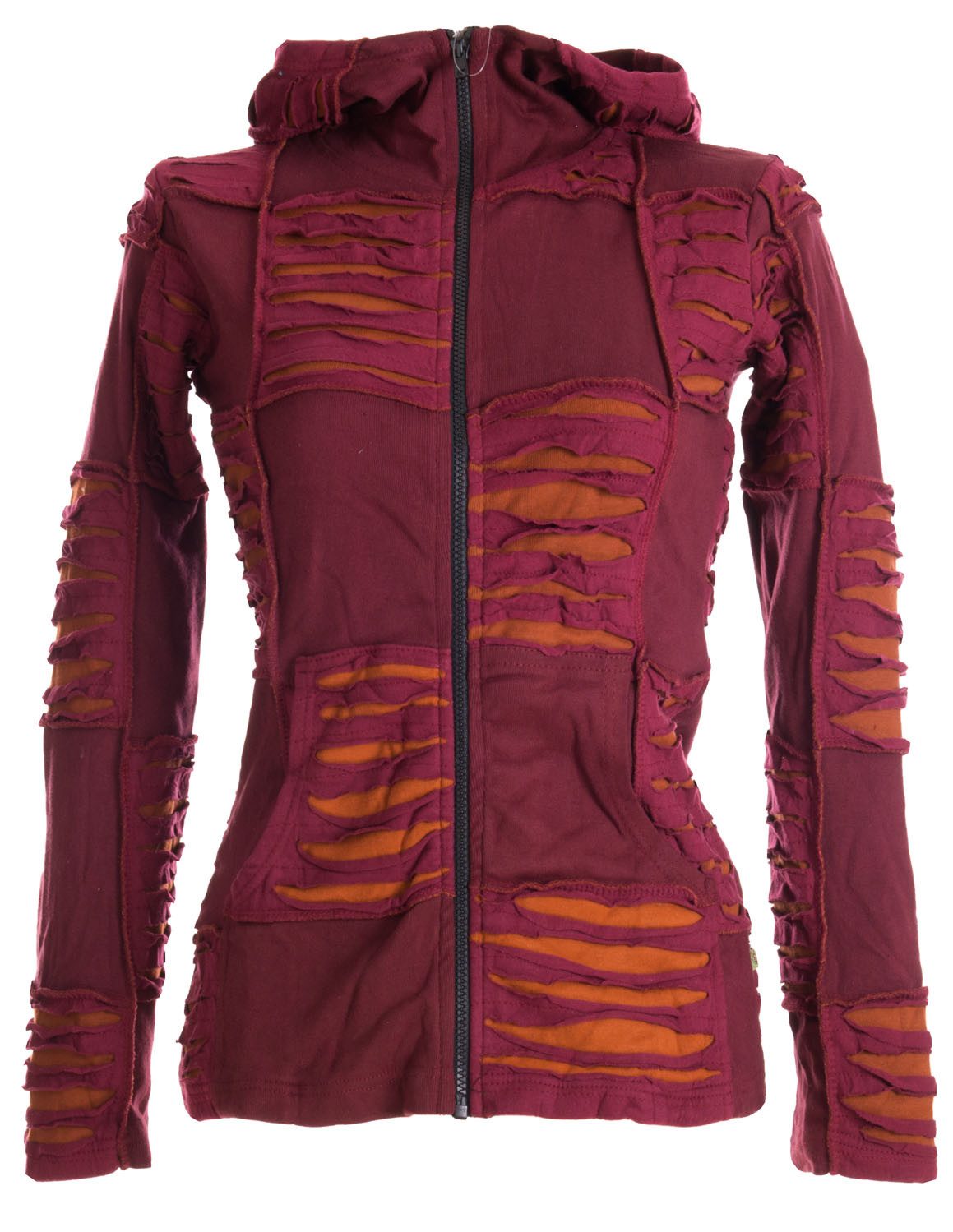 Vishes Kurzjacke Patchwork Jacke mit Cutwork günstig online kaufen