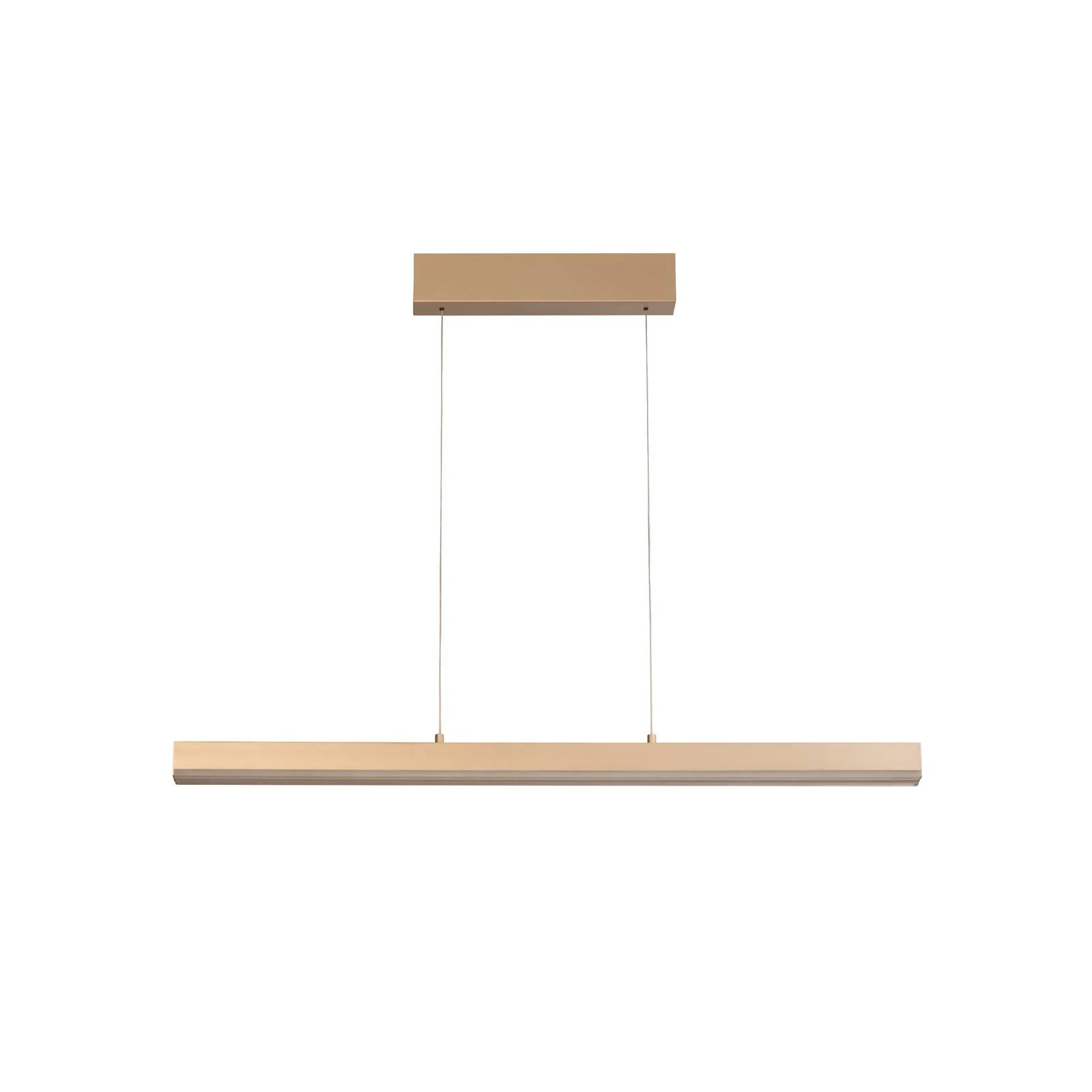 LED-Hängelampe Vayana, Länge 190 cm, sandfarben, Metall, CCT günstig online kaufen