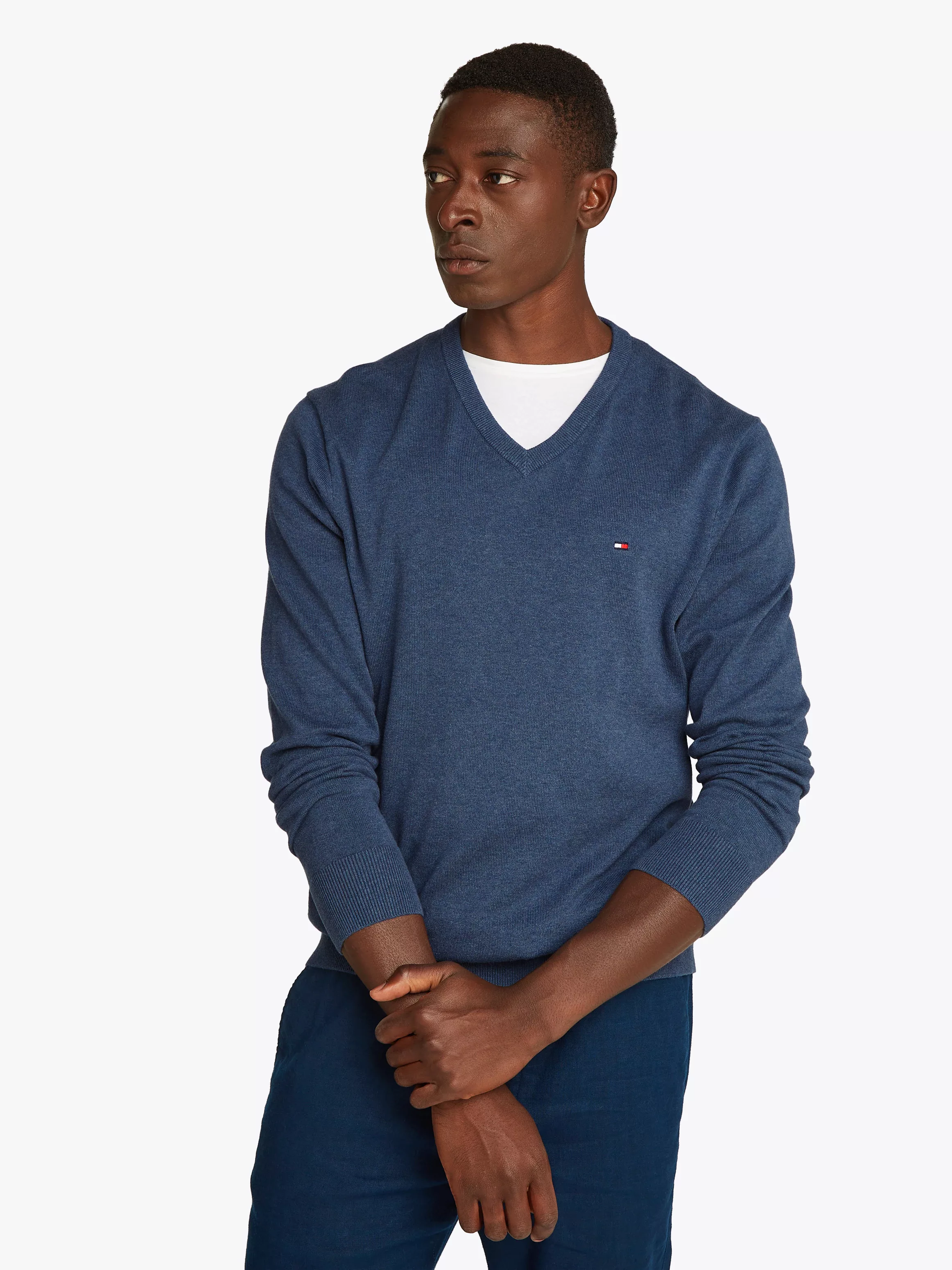 Tommy Hilfiger Strickpullover ESSENTIAL COTTON V NECK günstig online kaufen