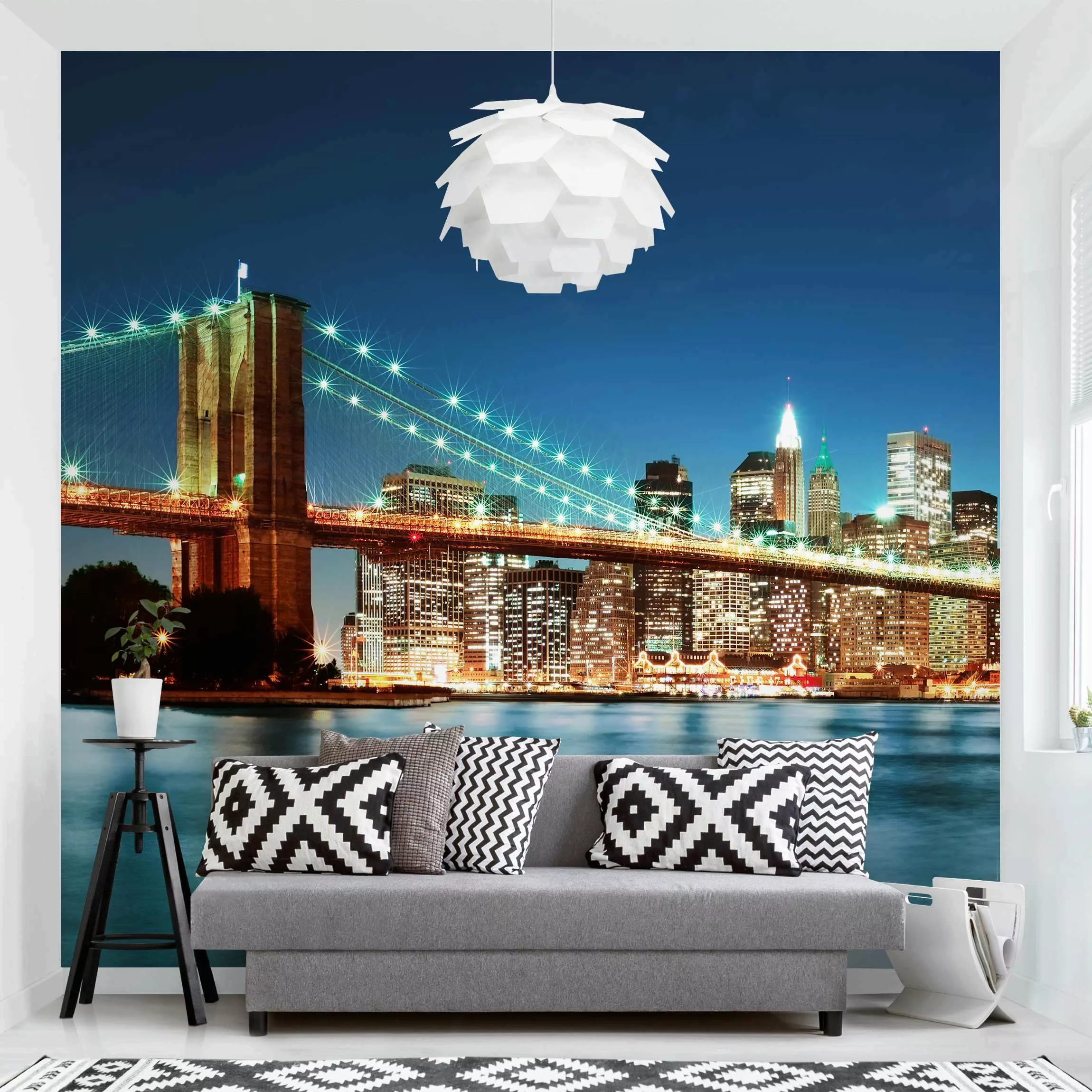 Fototapete Nighttime Manhattan Bridge günstig online kaufen