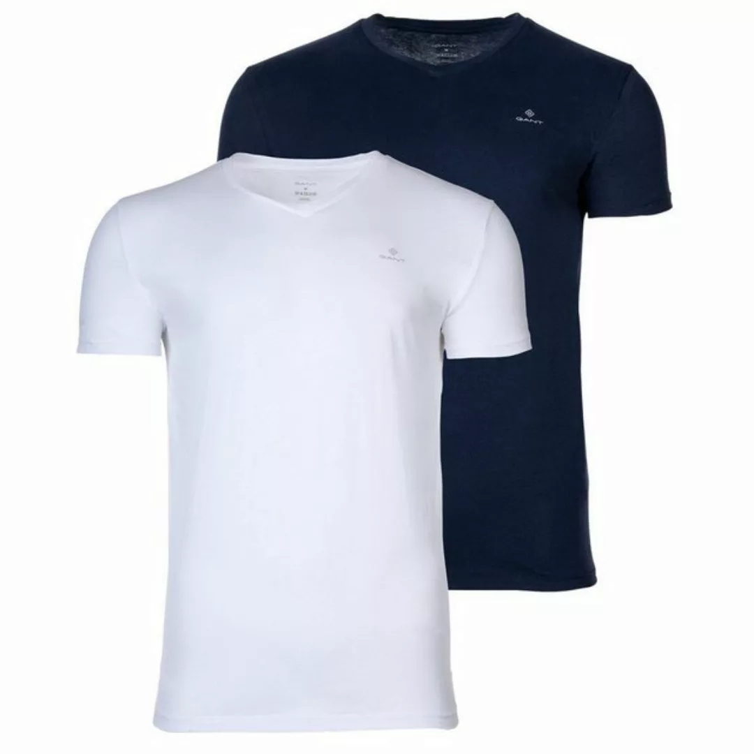 Gant T-Shirt Herren T-Shirt, 2er Pack - V-Ausschnitt, V-Neck günstig online kaufen