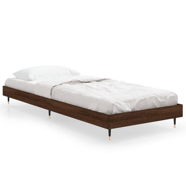 vidaXL Bett Bettgestell ohne Matratze Braun Eiche 75x190 cm Holzwerkstoff günstig online kaufen