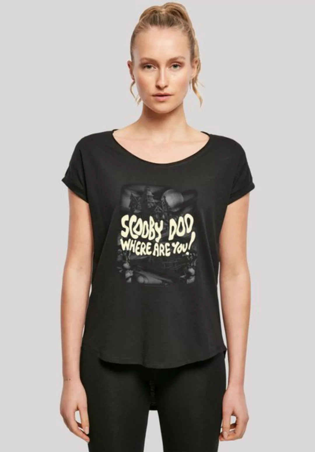 F4NT4STIC T-Shirt Scooby Doo Scary Castle Damen,Premium Merch,Lang,Longshir günstig online kaufen