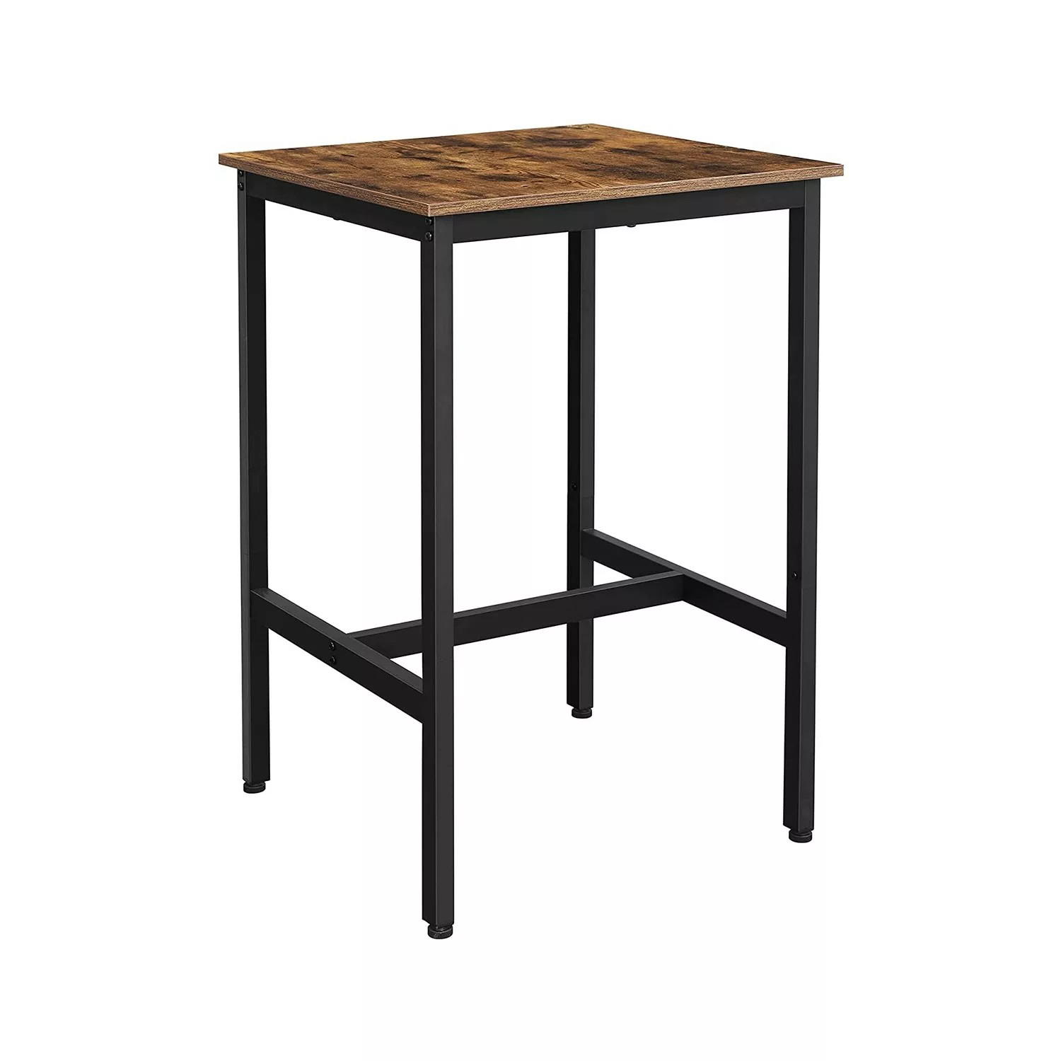 Vasagle Bartisch Quadratisch 60 cm x 60 cm x 92 cm Braun-Schwarz günstig online kaufen