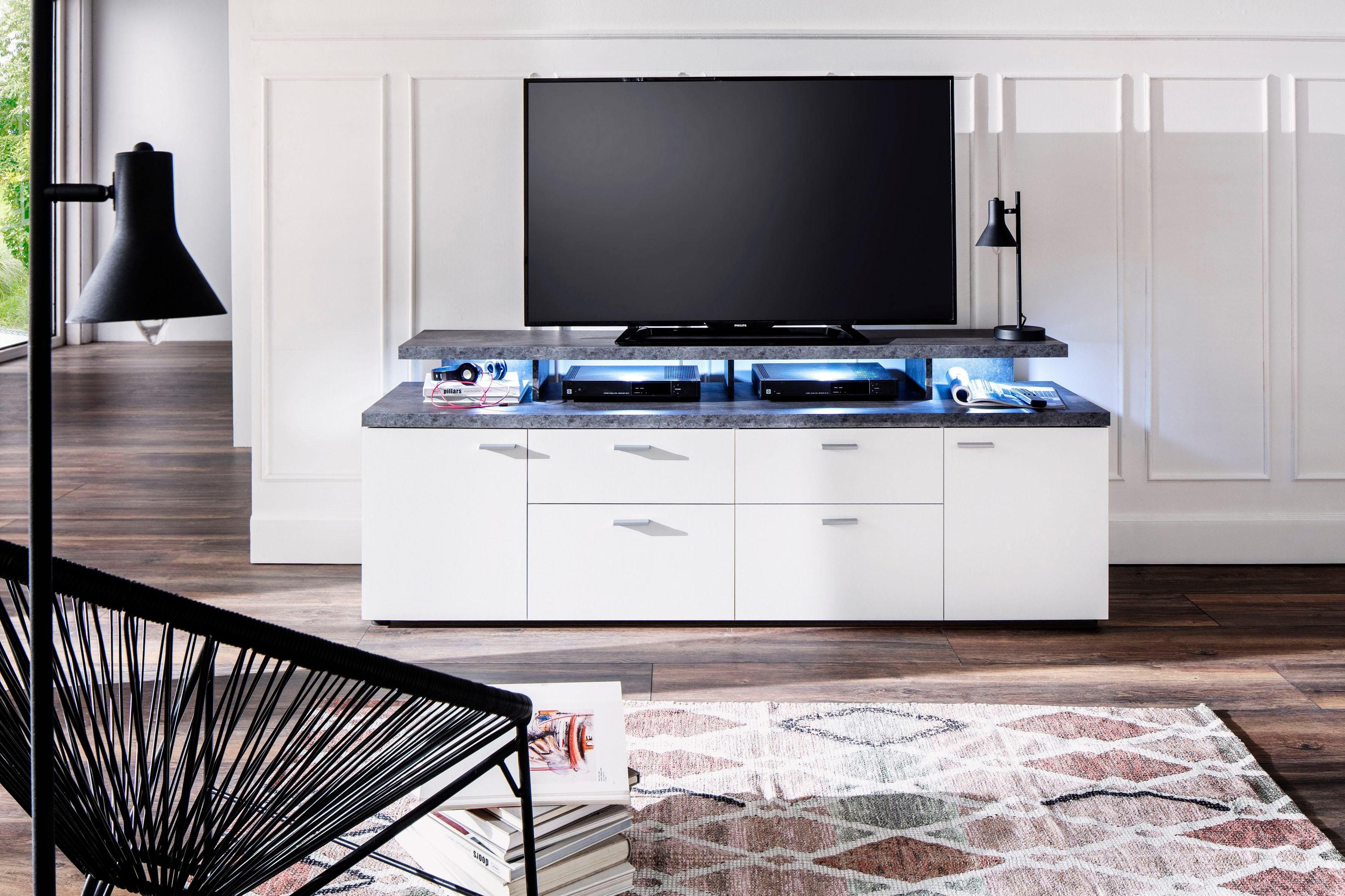 INOSIGN TV-Board "Messina", (1 St.), TV-Lowboard mit Türen, Schubladen & Fä günstig online kaufen