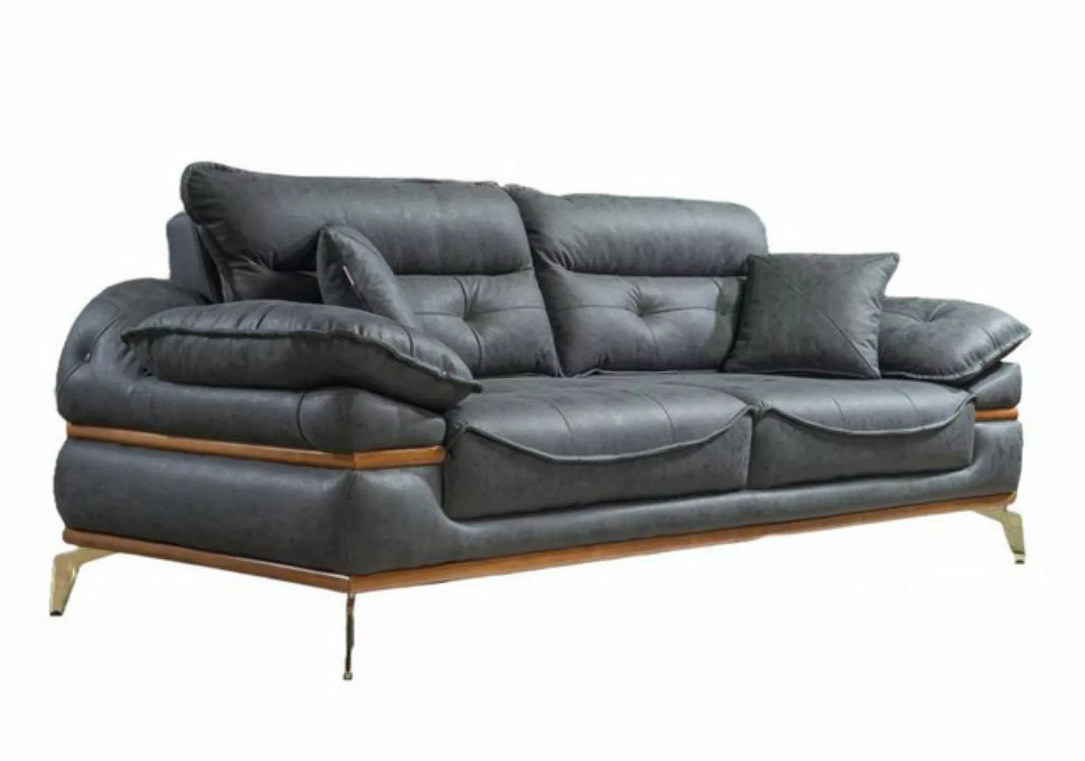 Xlmoebel 3-Sitzer Modernes 3-Sitzer Sofa mit Edelstahlfüßen für das Wohnzim günstig online kaufen