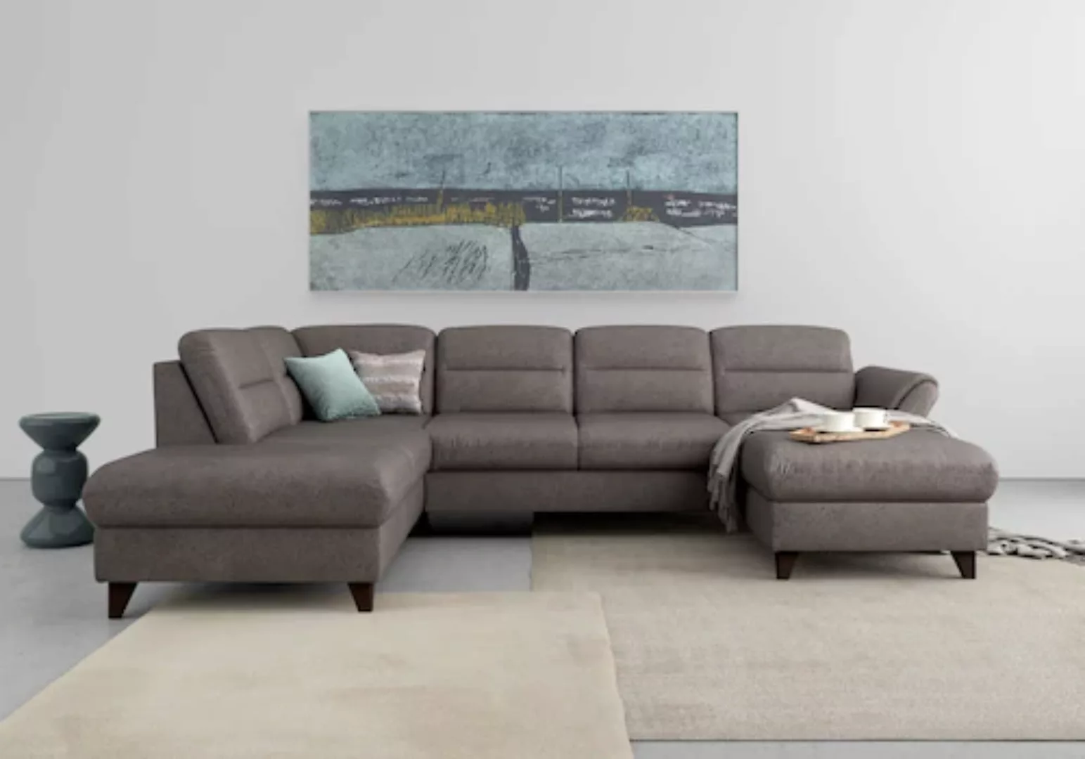 sit&more Wohnlandschaft "Mellum U-Form", Federkern, wahlweise mit Bettfunkt günstig online kaufen