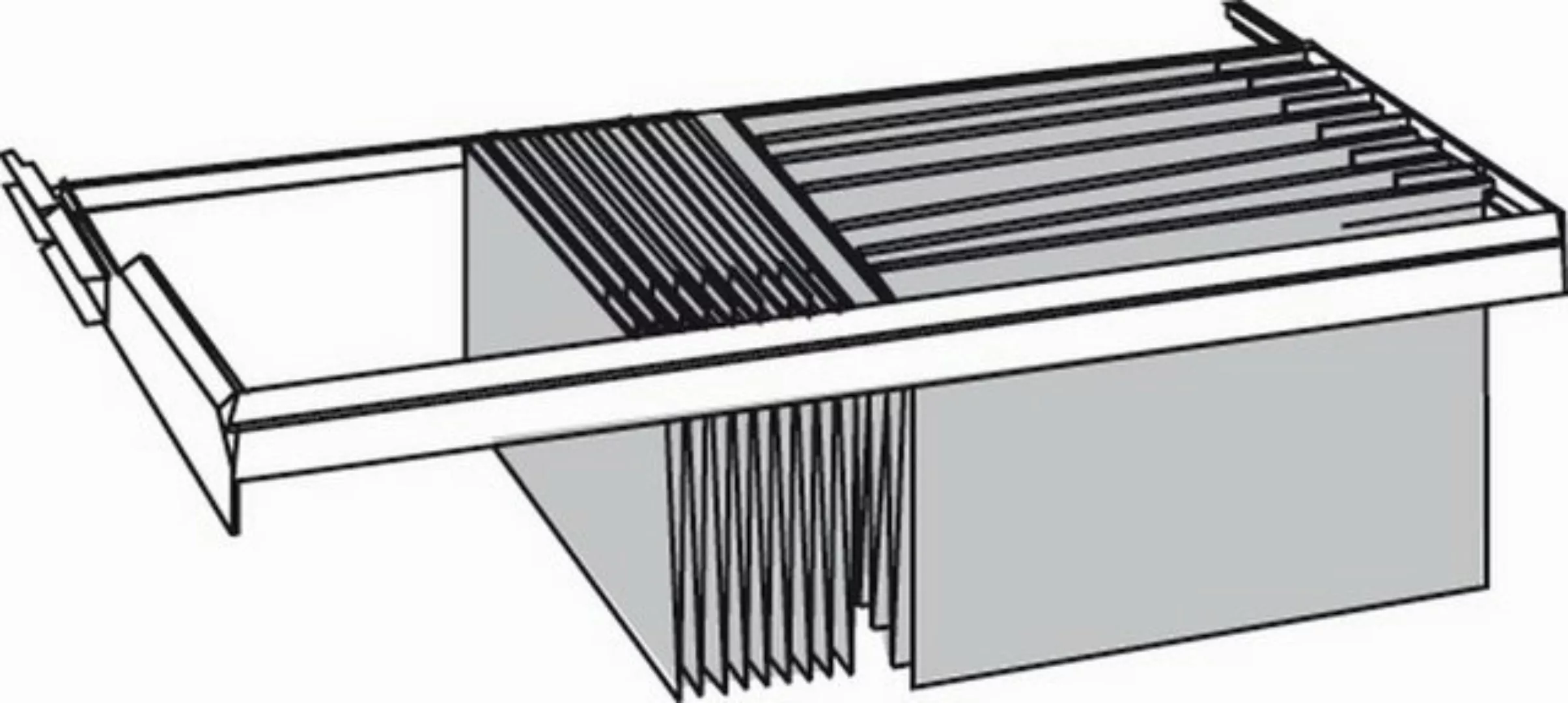 Bisley Aktenschrank Teleskop-Auszugsrahmen (12 Module) schwarz. günstig online kaufen