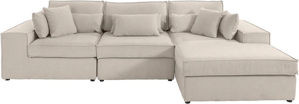 RAUM.ID Ecksofa »Florid L-Form«, 3 Teile, bestehend aus Modulen, viele Bezu günstig online kaufen