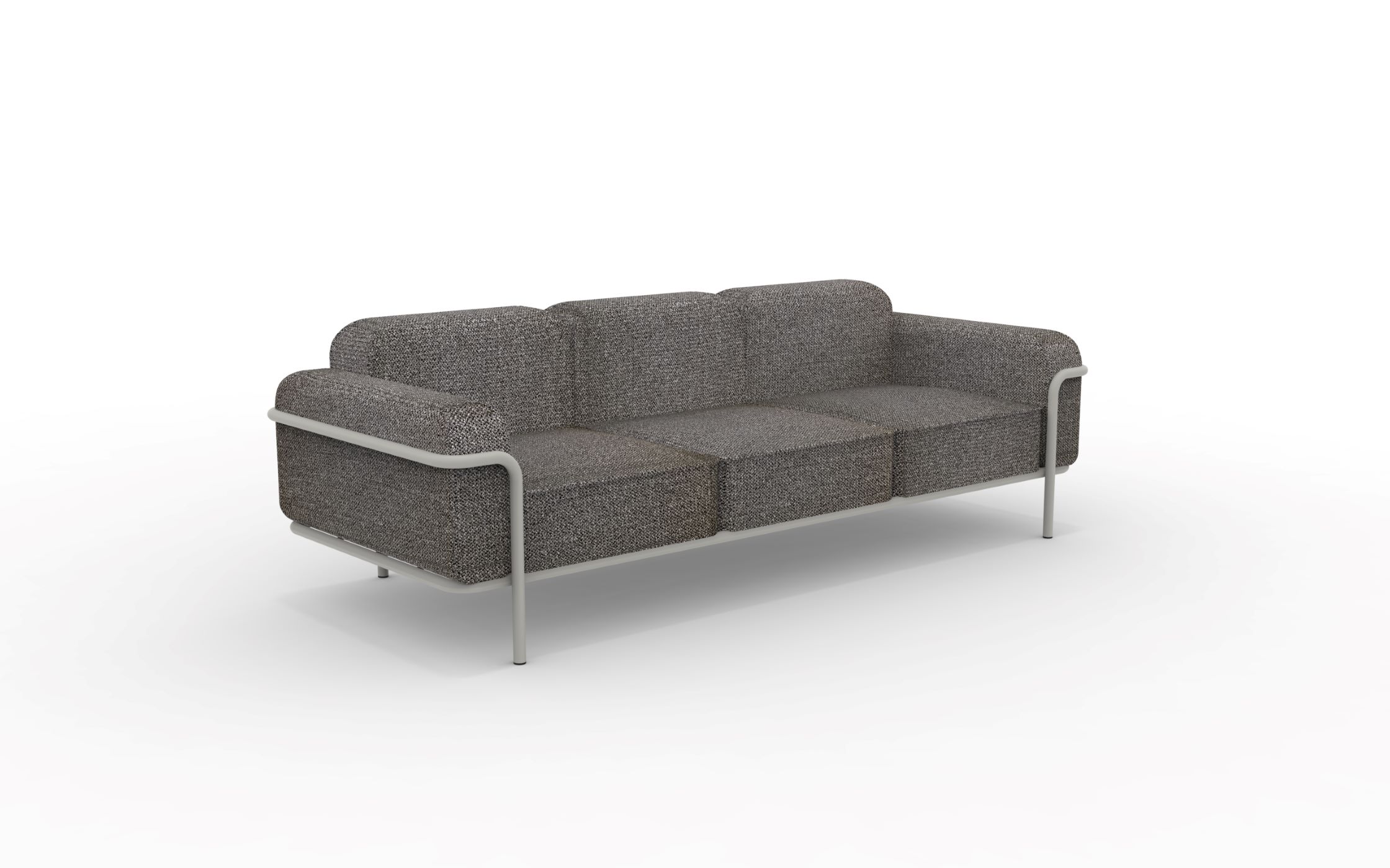 Hug 3-Sitzer Outdoor Sofa- Lounge Möbel Grau, Schlamm günstig online kaufen