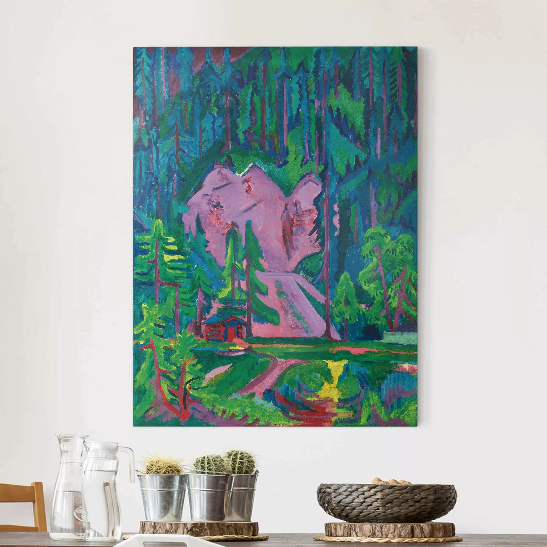 Leinwandbild Kunstdruck - Hochformat Ernst Ludwig Kirchner - Steinbruch bei günstig online kaufen