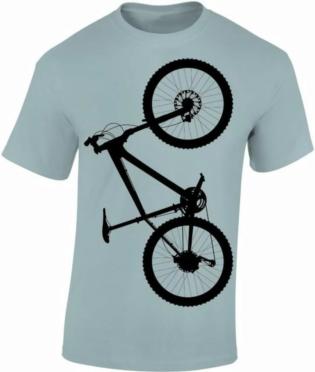 Baddery Print-Shirt Fahrrad T-Shirt : "MTB Hardtail", hochwertiger Siebdruc günstig online kaufen