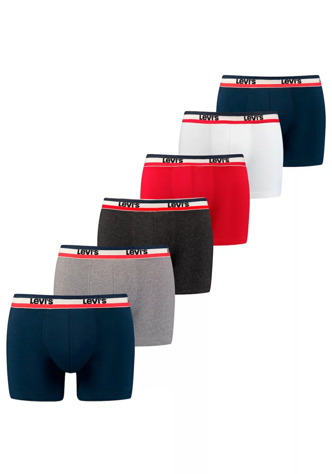 Levis Boxershorts "Levis Men Solid Badic Boxer 6er Pack", (Packung, 6er-Pac günstig online kaufen