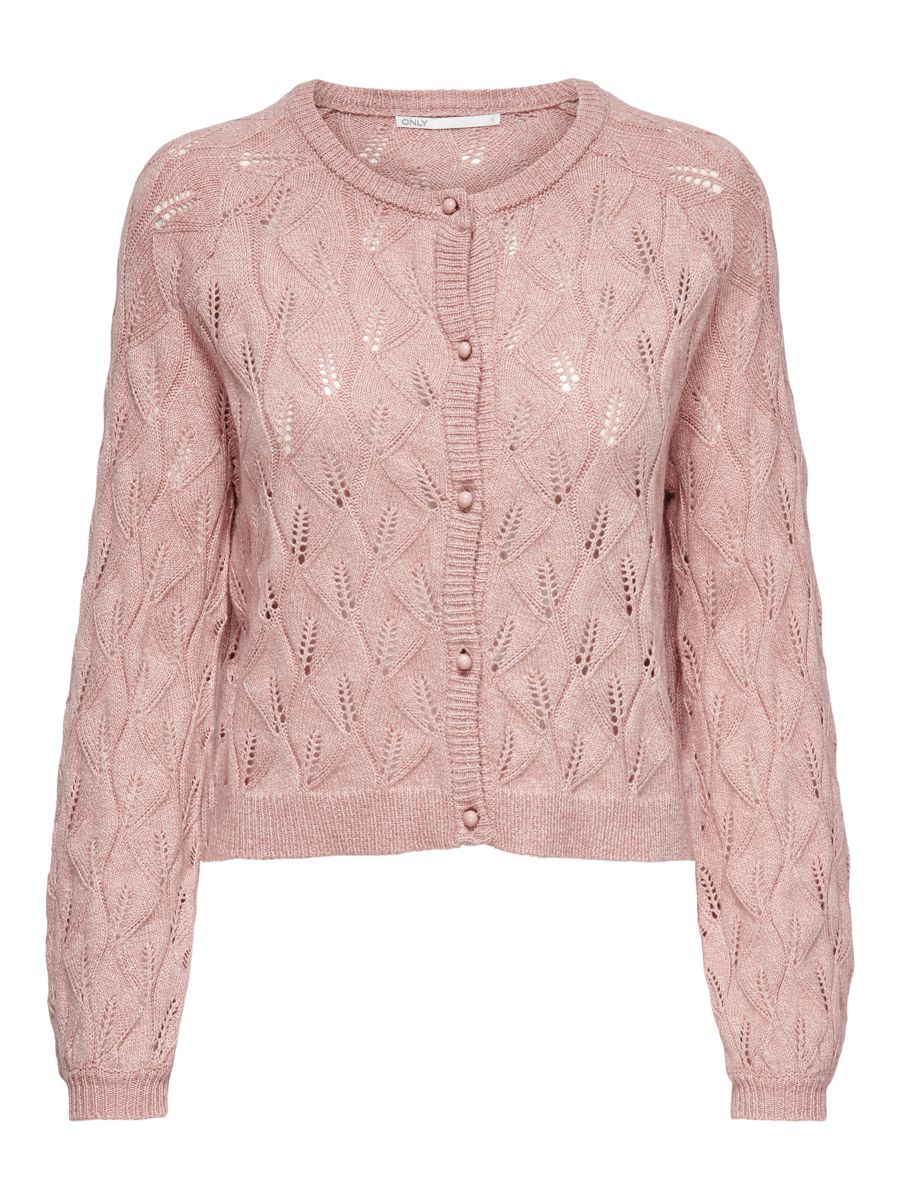 ONLY Struktur- Strickjacke Damen Pink günstig online kaufen