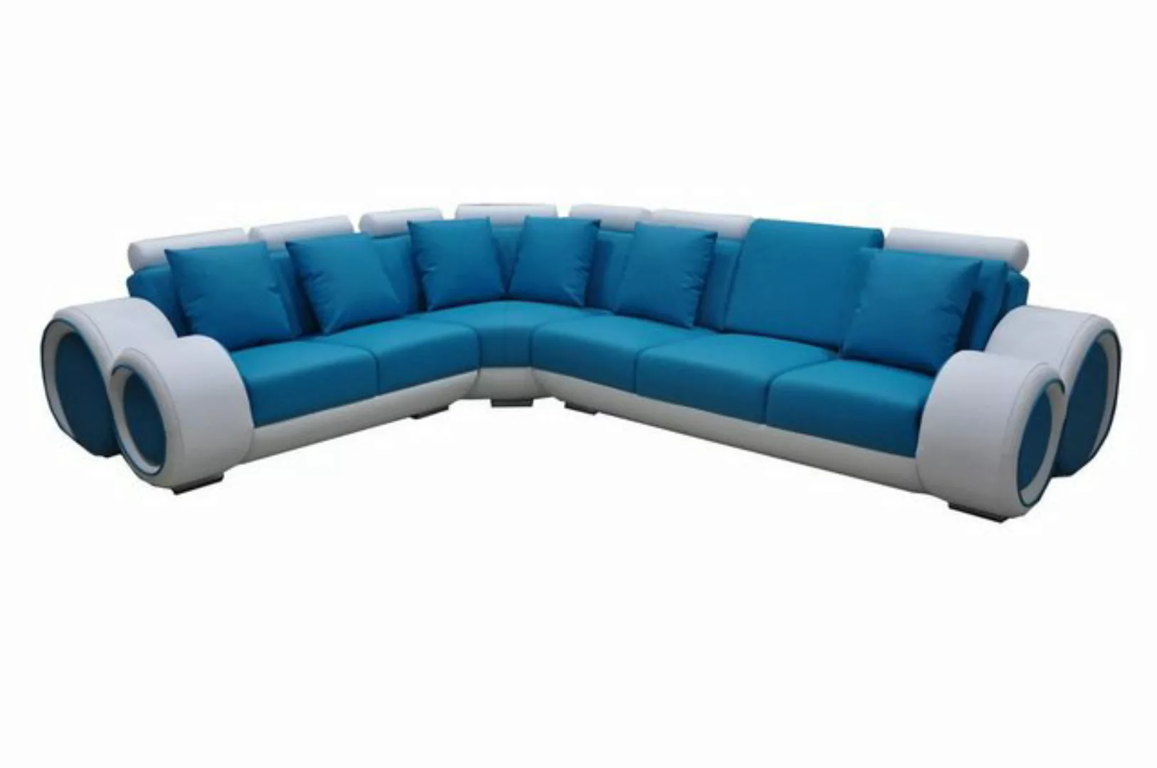 JVmoebel Sofa Design Leder Polster xxl Sitz Zimmer Eck Wohn Sofa Couch Desi günstig online kaufen