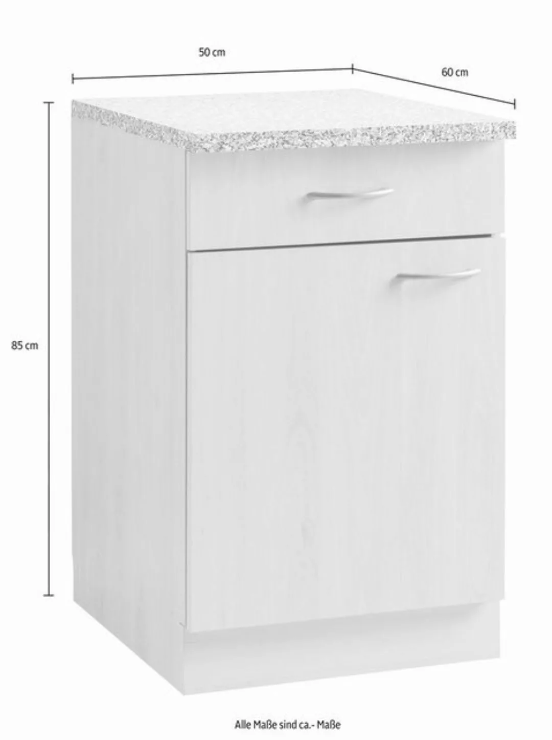 wiho Küchen Unterschrank Kiel 50 cm breit, in Tiefe 60 cm günstig online kaufen