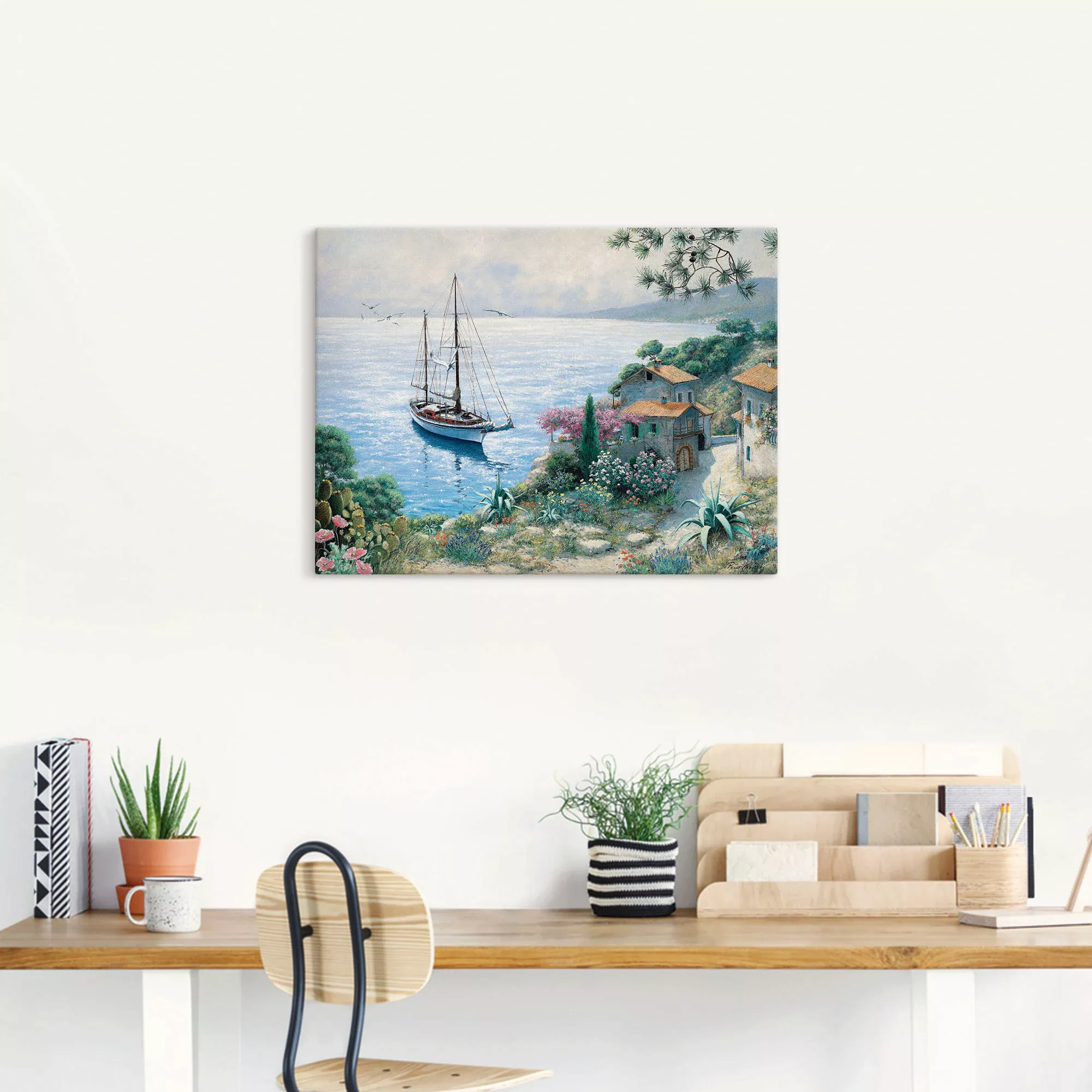 Artland Wandbild »Die Bucht«, Boote & Schiffe, (1 St.), als Leinwandbild, W günstig online kaufen