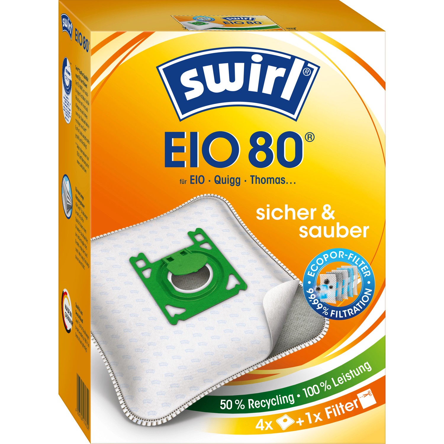 Swirl MicroPor Plus Staubsaugerbeutel EIO80 günstig online kaufen