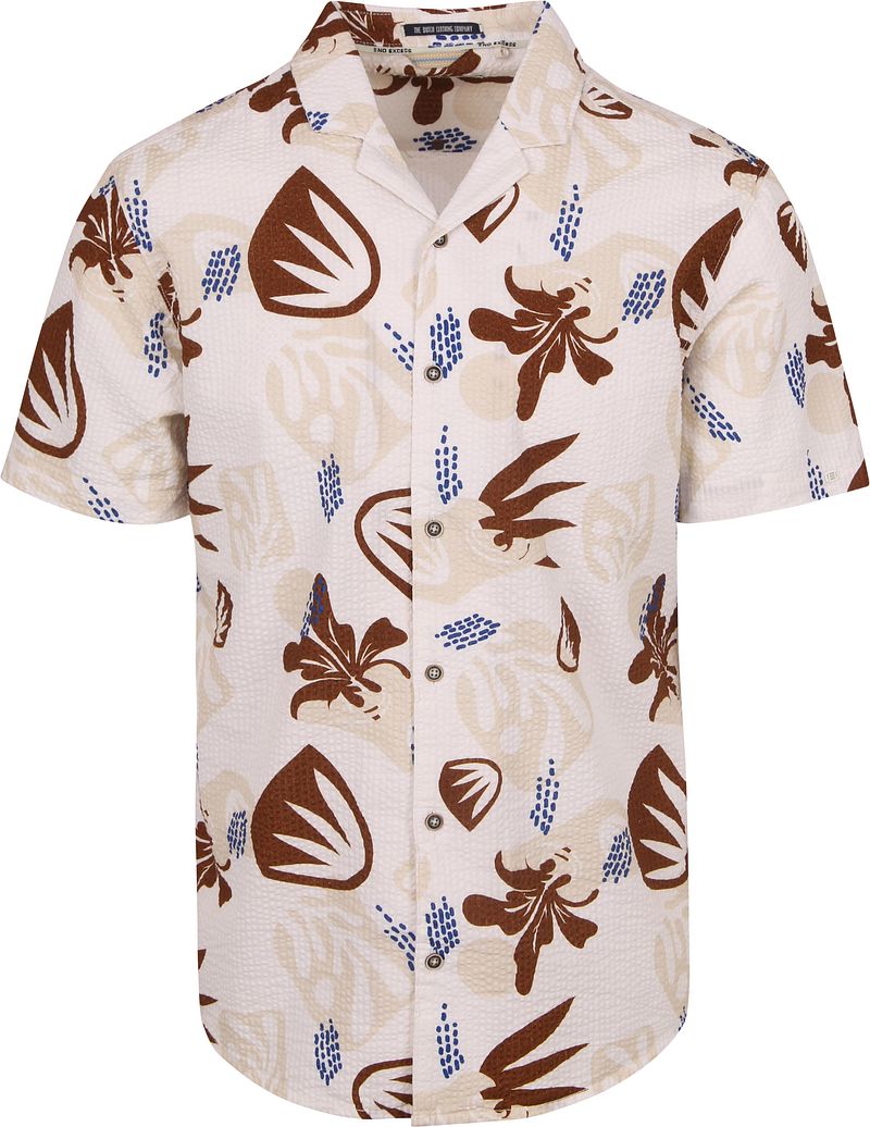 No Excess Short Sleeve Hemd Seersucker Beige - Größe XXL günstig online kaufen