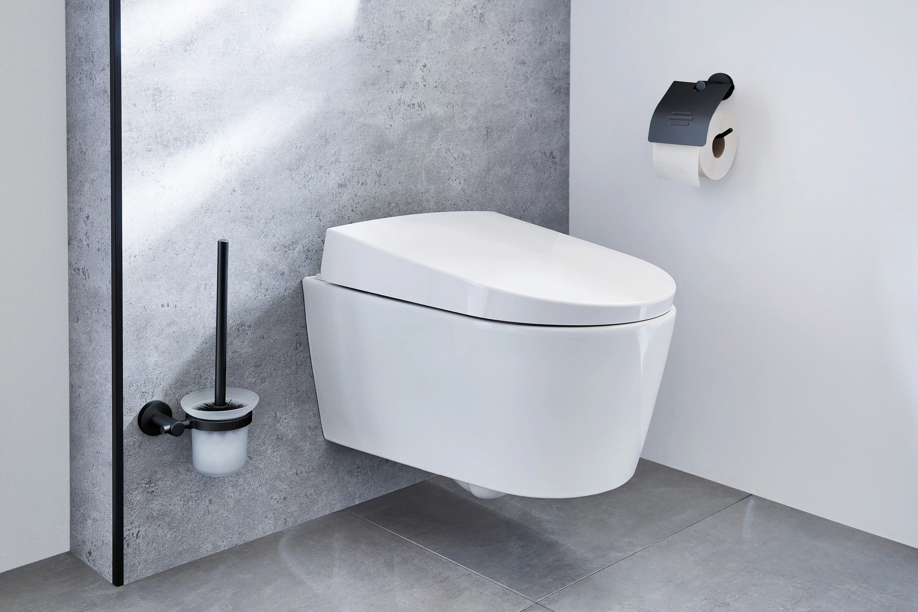 home24 WC-Bürstenhalterung Apollo Nero günstig online kaufen