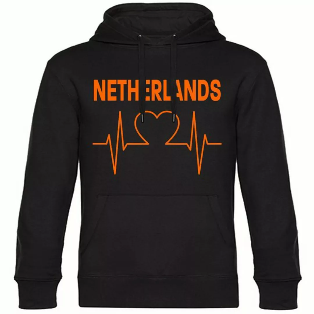 multifanshop Kapuzensweatshirt Netherlands - Herzschlag - Pullover günstig online kaufen
