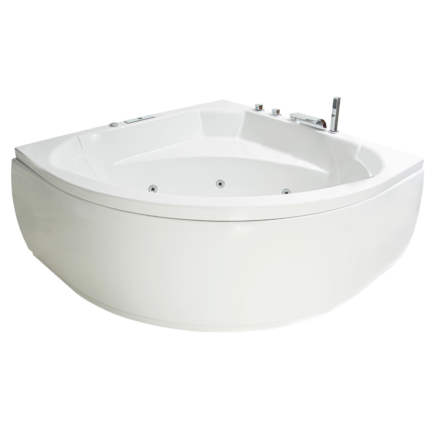 Basera® Indoor Eck-Whirlpool Badewanne Korfu Premium 155 x 155 cm günstig online kaufen
