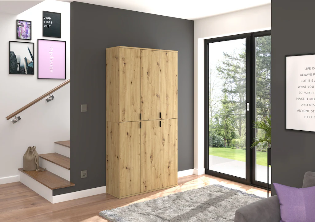 INOSIGN Garderoben-Set »Trondheim, 91 cm, best. aus 2 Schränken, 6 Türen, 1 günstig online kaufen