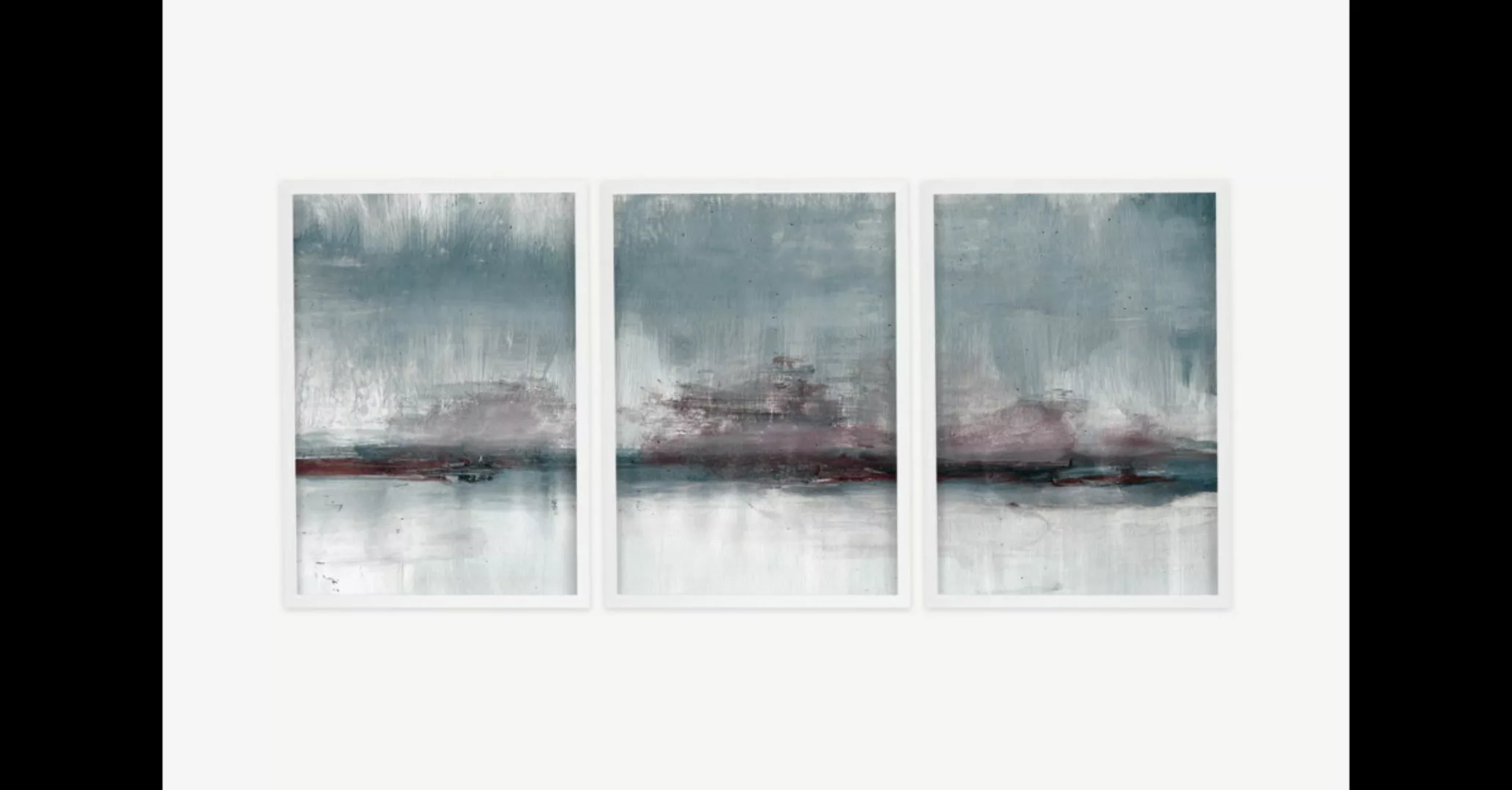 Dan Hobday 'Abstract Haze' 3 x gerahmte Kunstdrucke (A3) - MADE.com günstig online kaufen