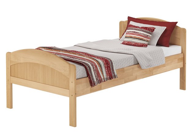 ERST-HOLZ Bett Überlanges Massivholzbett 90x220 Buche Einzelbett, Buchefarb günstig online kaufen