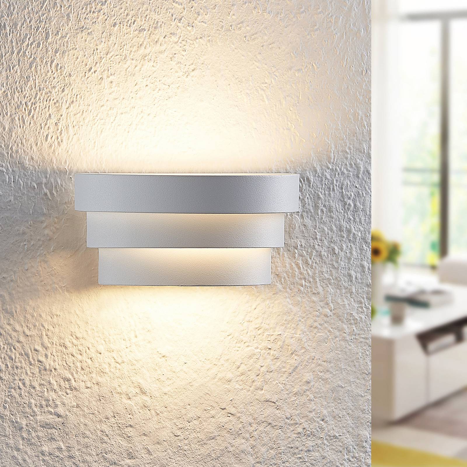 Arcchio Harun LED-Wandleuchte in Weiß, 18 cm günstig online kaufen