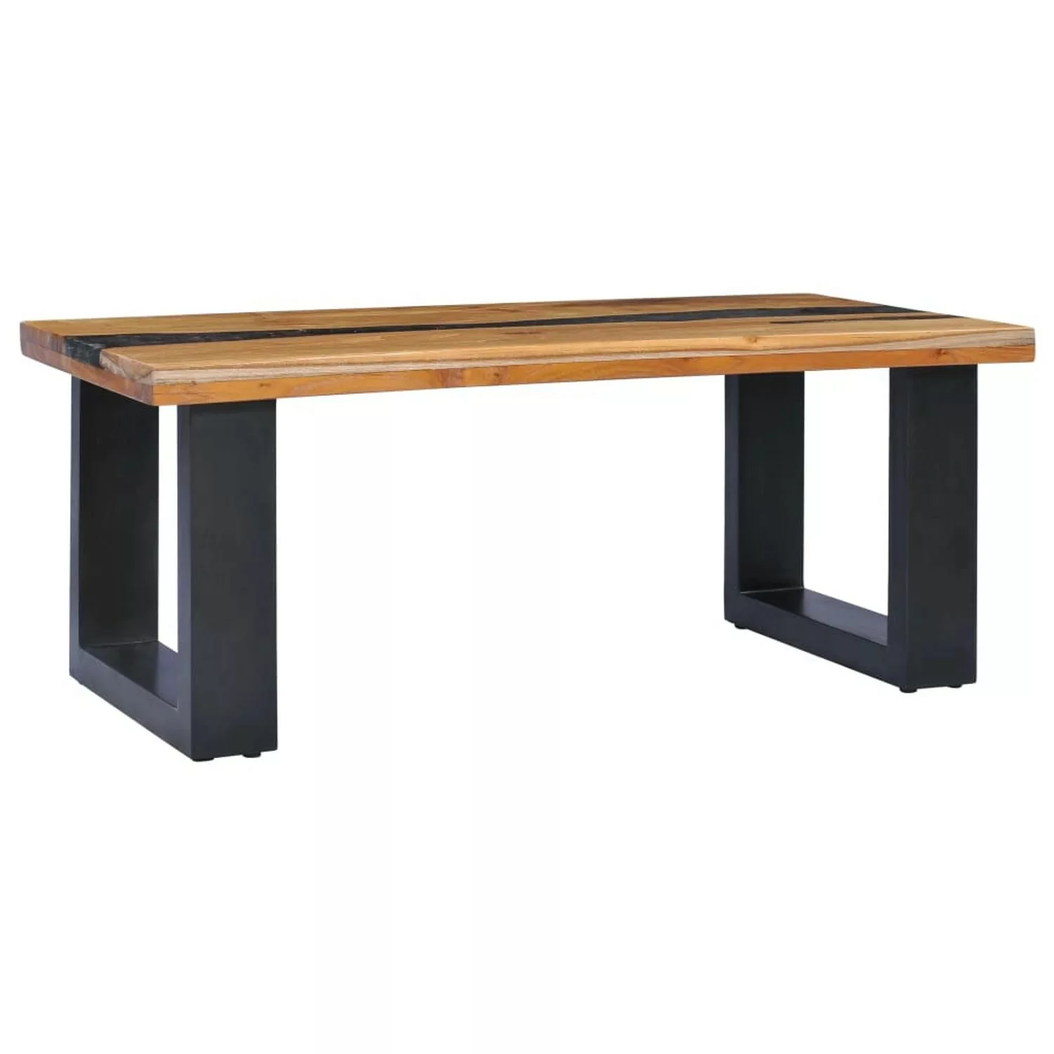 Couchtisch 100 X 50 X 40 Cm Massivholz Teak Und Polyresin günstig online kaufen