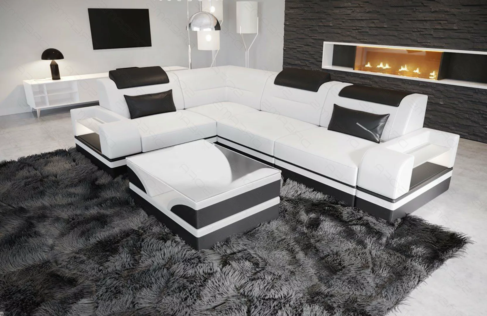 Sofa Dreams Ecksofa Ledercouch Sofa Trivento L Form kurz Leder Sofa, L-Form günstig online kaufen