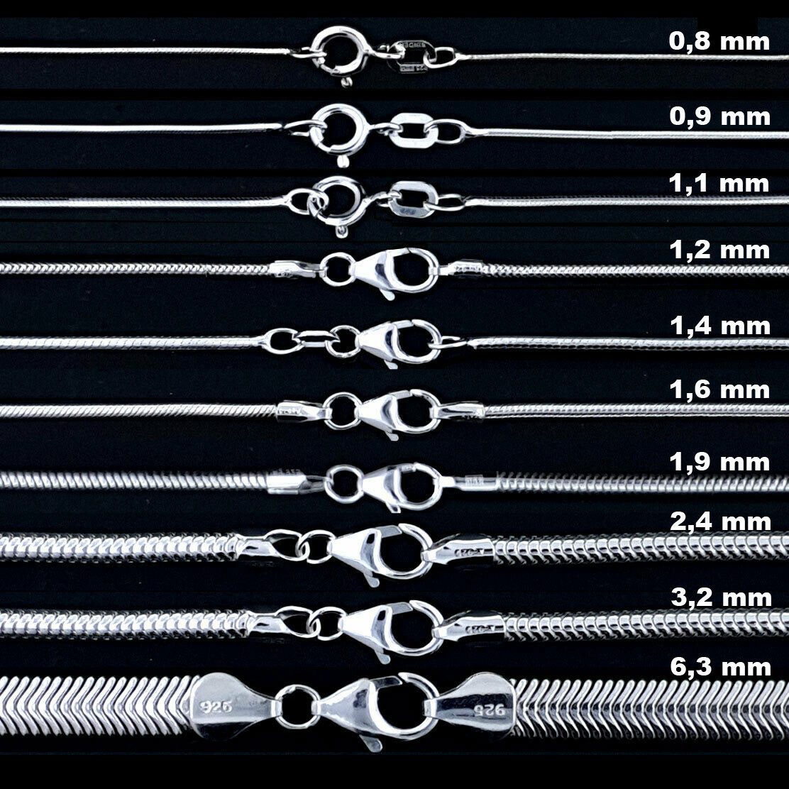 HOPLO Schlangenkette Silberkette Schlangenkette Länge 42cm günstig online kaufen