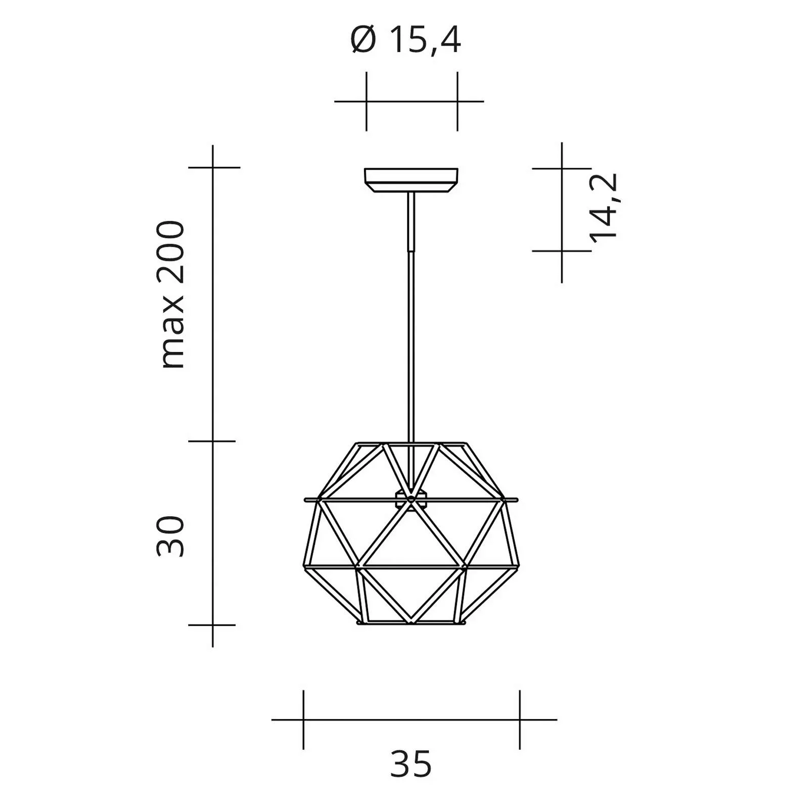 LED-Hängeleuchte Euclide, goldfarben, Metall, 35 cm breit günstig online kaufen