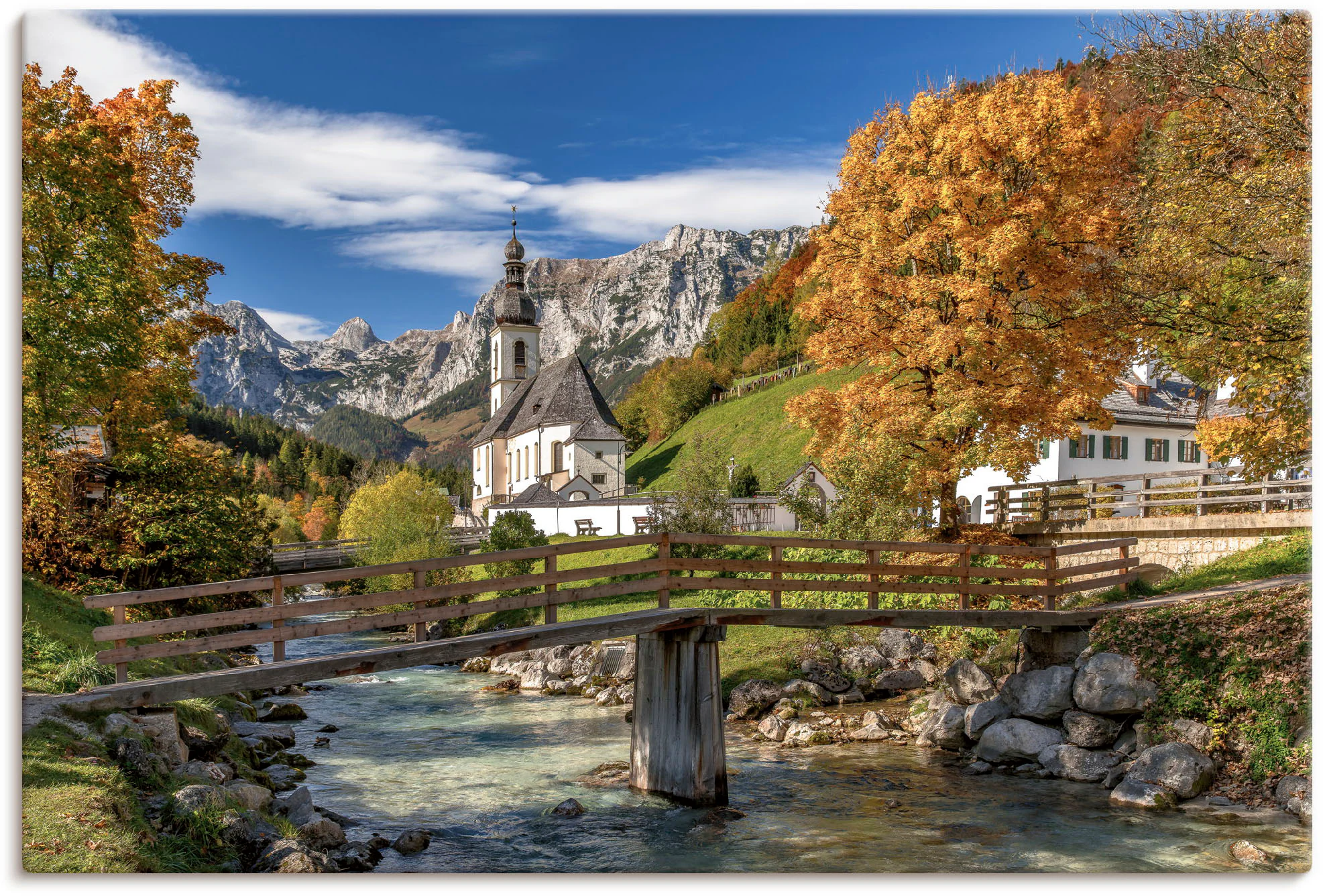 Artland Wandbild "Herbst im Berchtesgadener Land", Berge & Alpenbilder, (1 günstig online kaufen