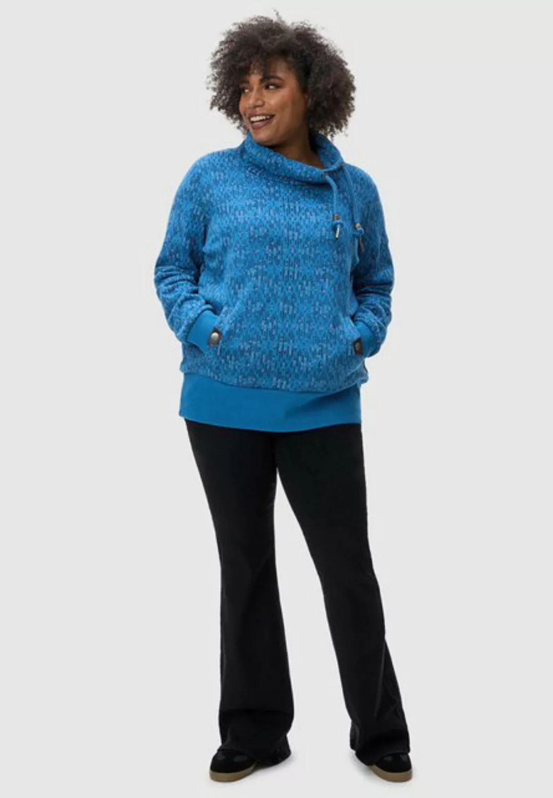 Ragwear Rollkragenpullover Rylie Print Plus modischer Damen Kapuzensweater günstig online kaufen
