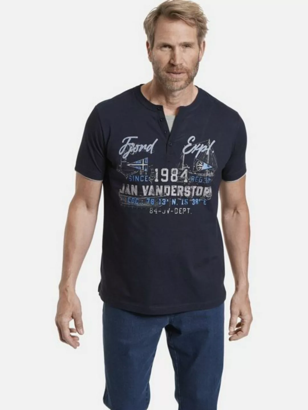 Jan Vanderstorm T-Shirt NIELS im stilsicheren Layer-Look günstig online kaufen