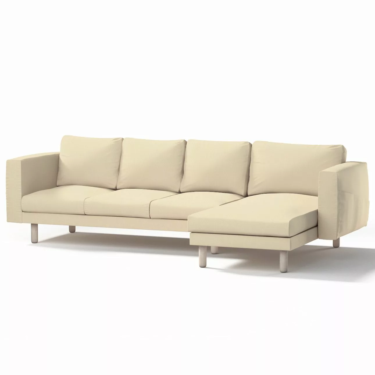 Bezug für Norsborg 4-Sitzer Sofa mit Recamiere, vanille, Norsborg Bezug für günstig online kaufen